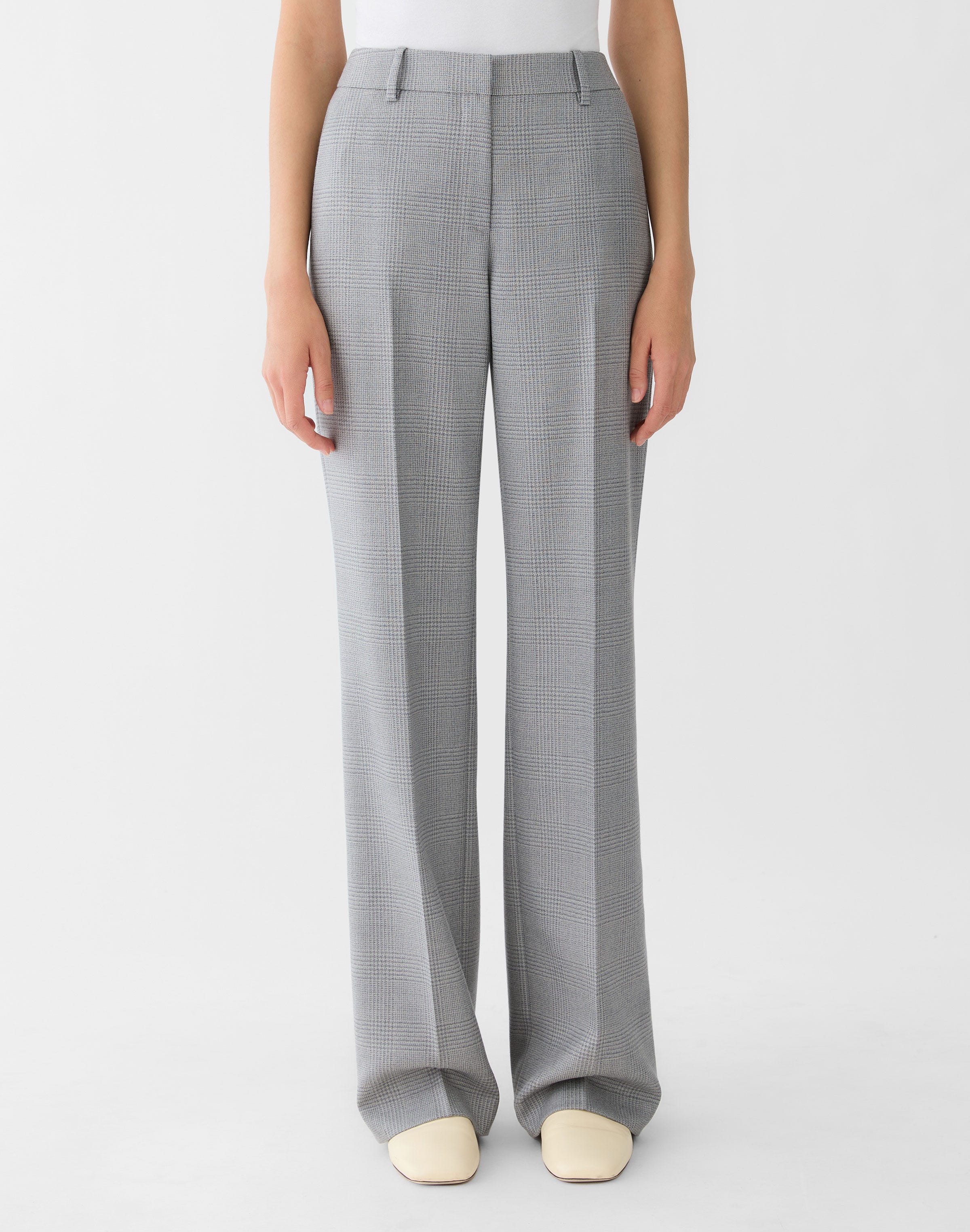 Plus-Size Wool Glen Plaid Gates Straight Pant