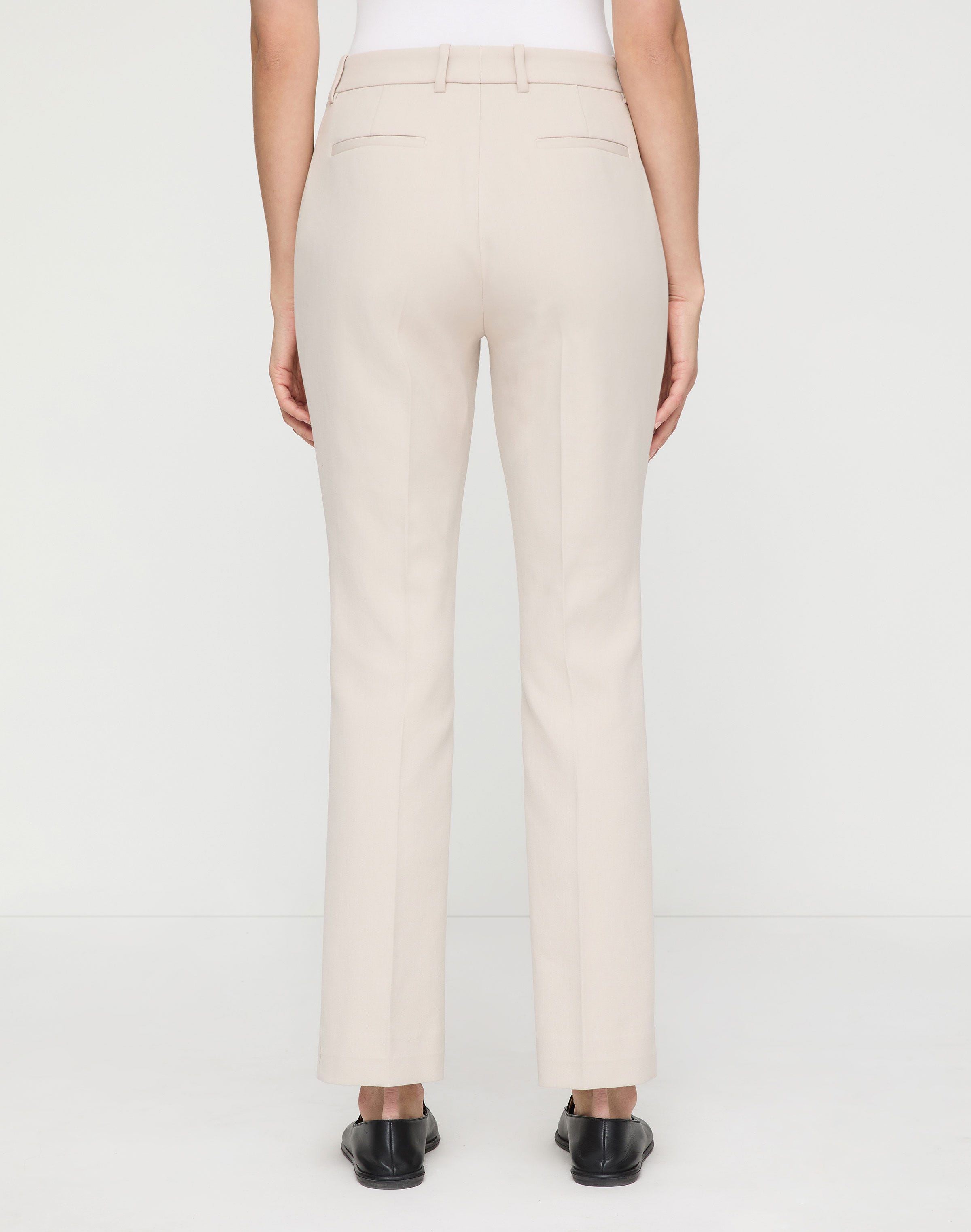 Petite Cotton Double Weave Twill Manhattan Cigarette Pant