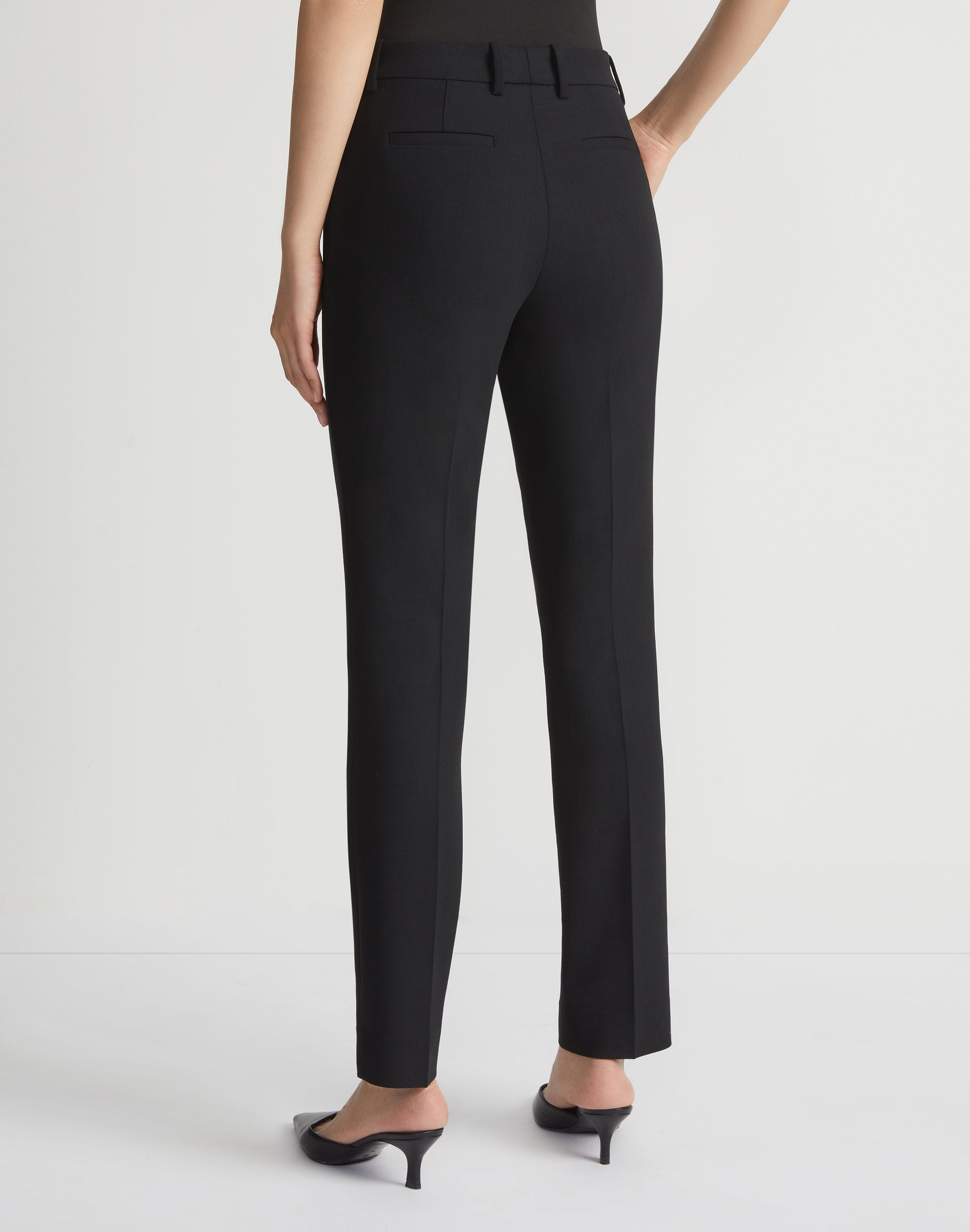 Petite Responsible Wool Double Face Manhattan Cigarette Pant