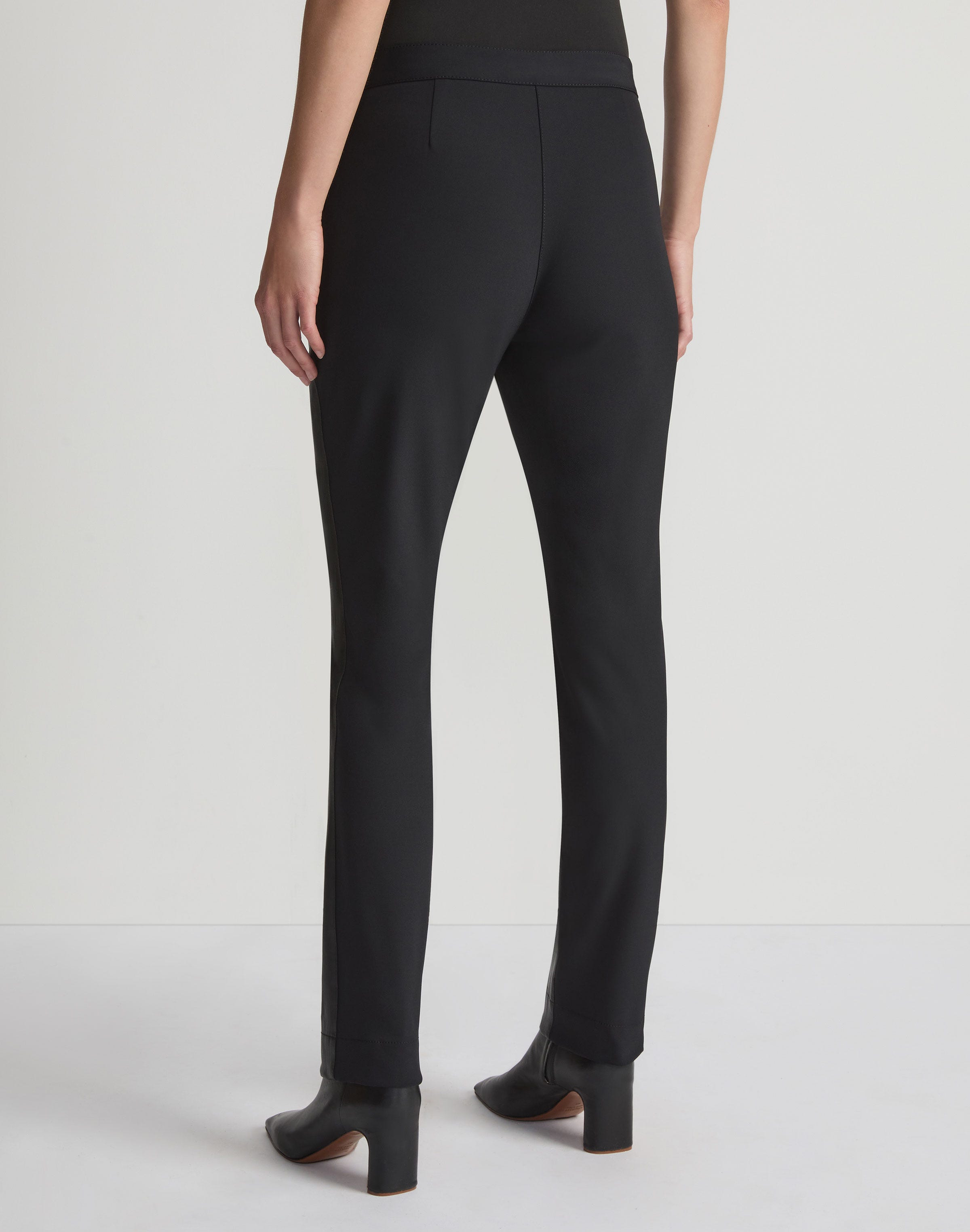 Nappa Lambskin Leather & Acclaimed Stretch Manhattan Cigarette Pant