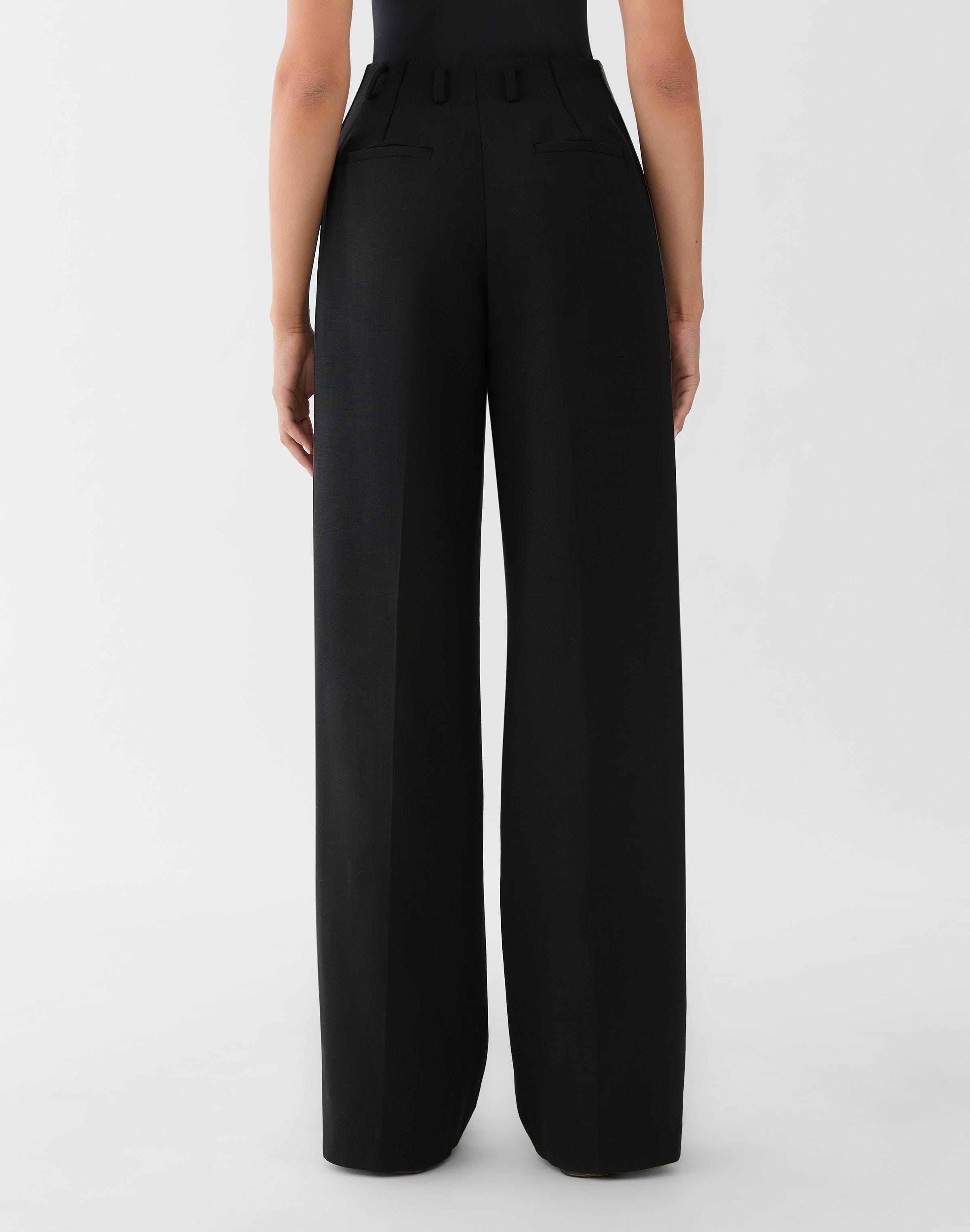 Responsible Wool Double Face Clark Wide Leg Pant