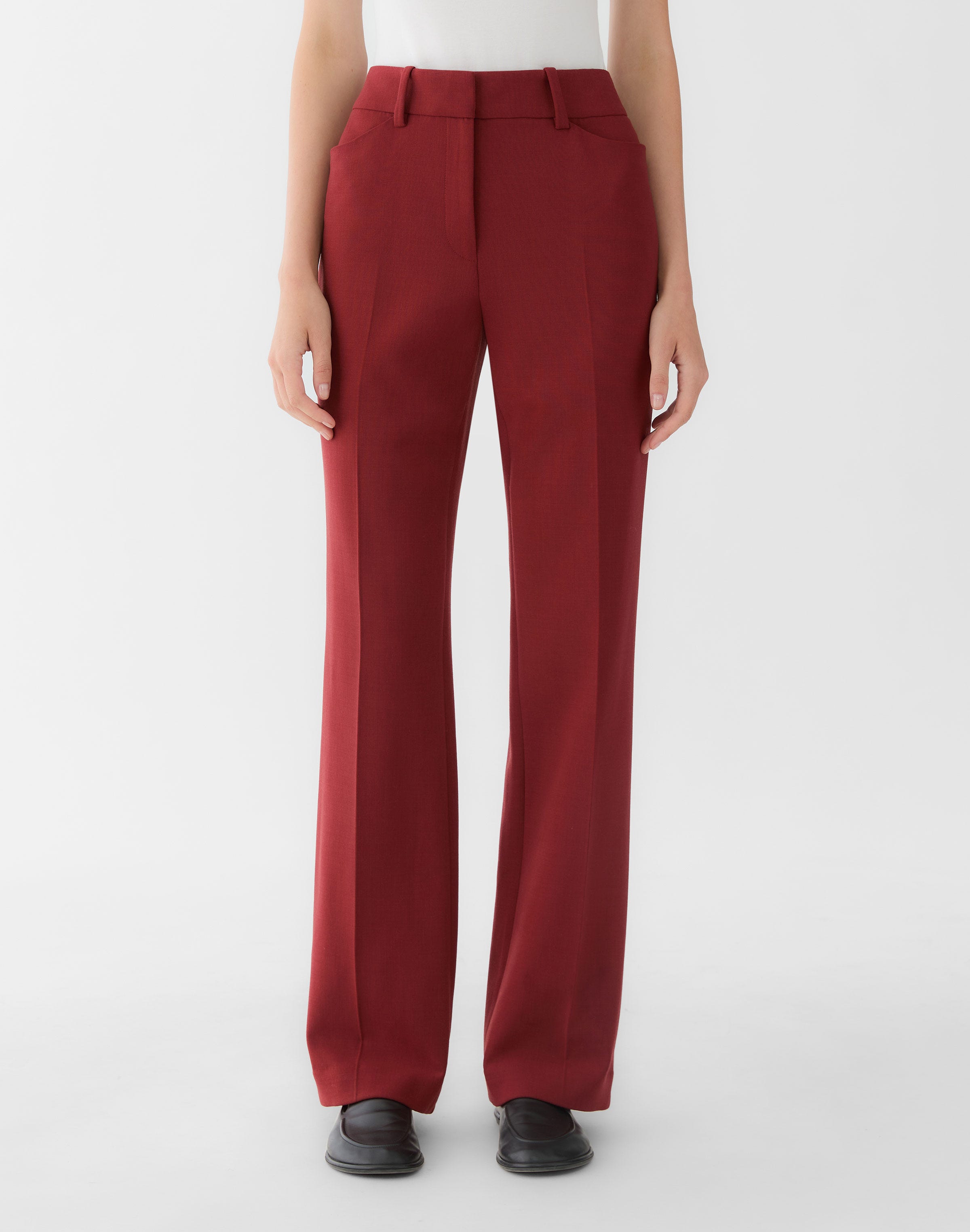 Responsible Wool Double Face Reade Straight Leg Pant
