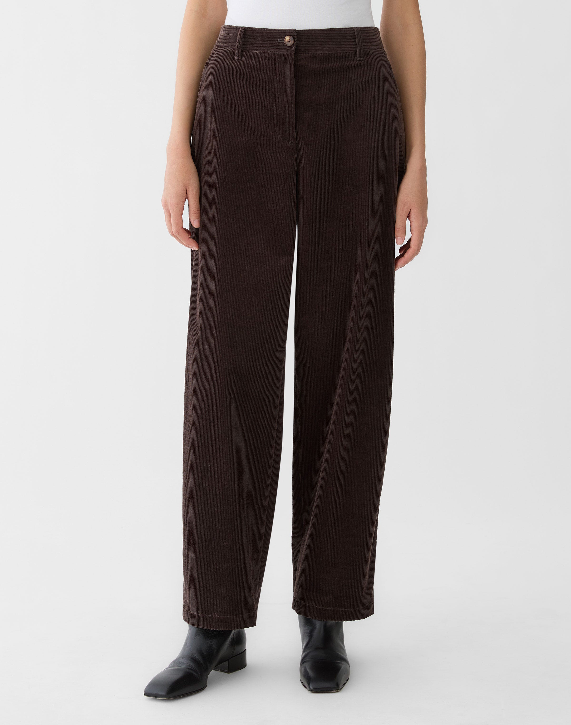 Cotton Corduroy Kent Barrel Leg Pant