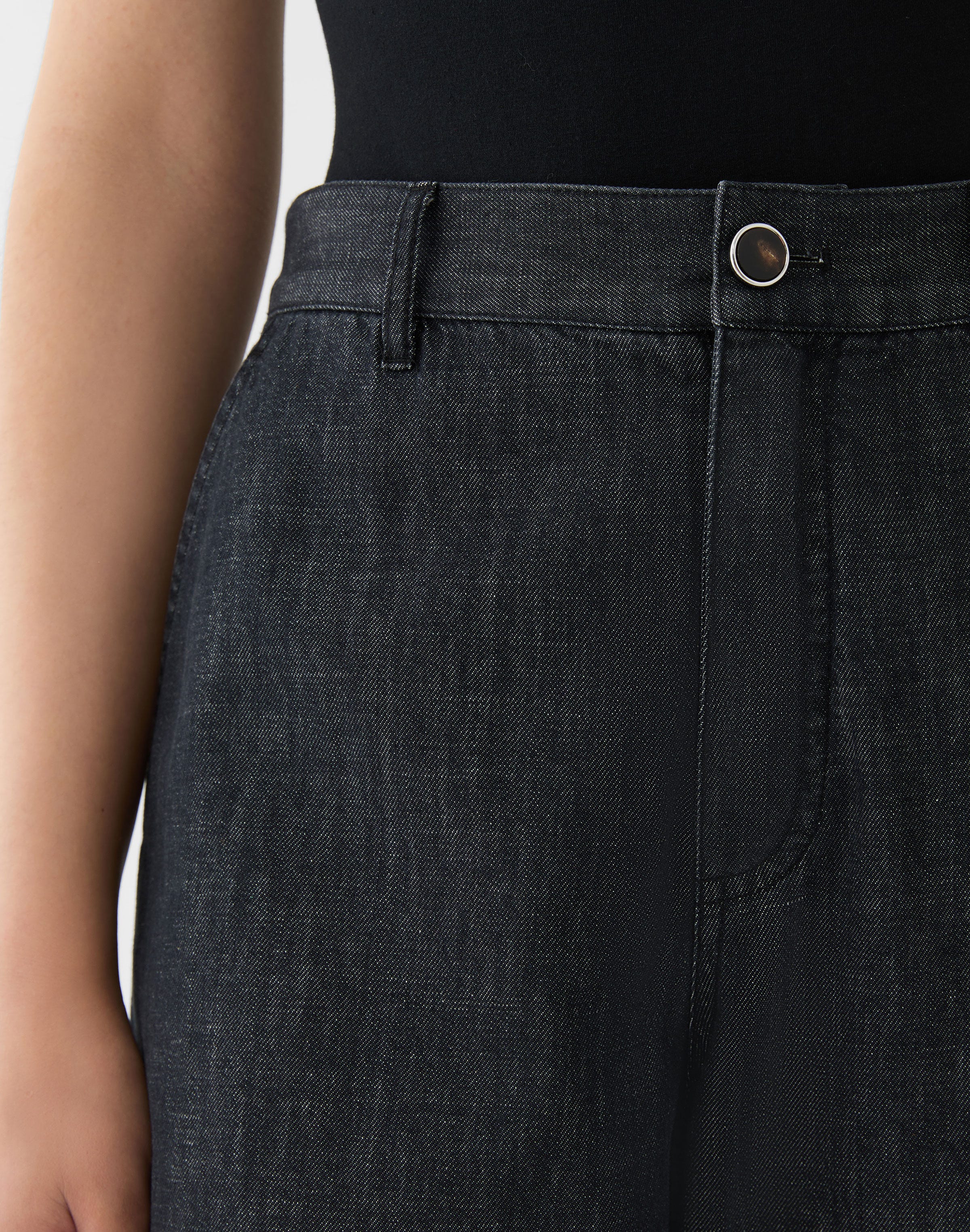 Chambray Highline Straight Ankle Pant