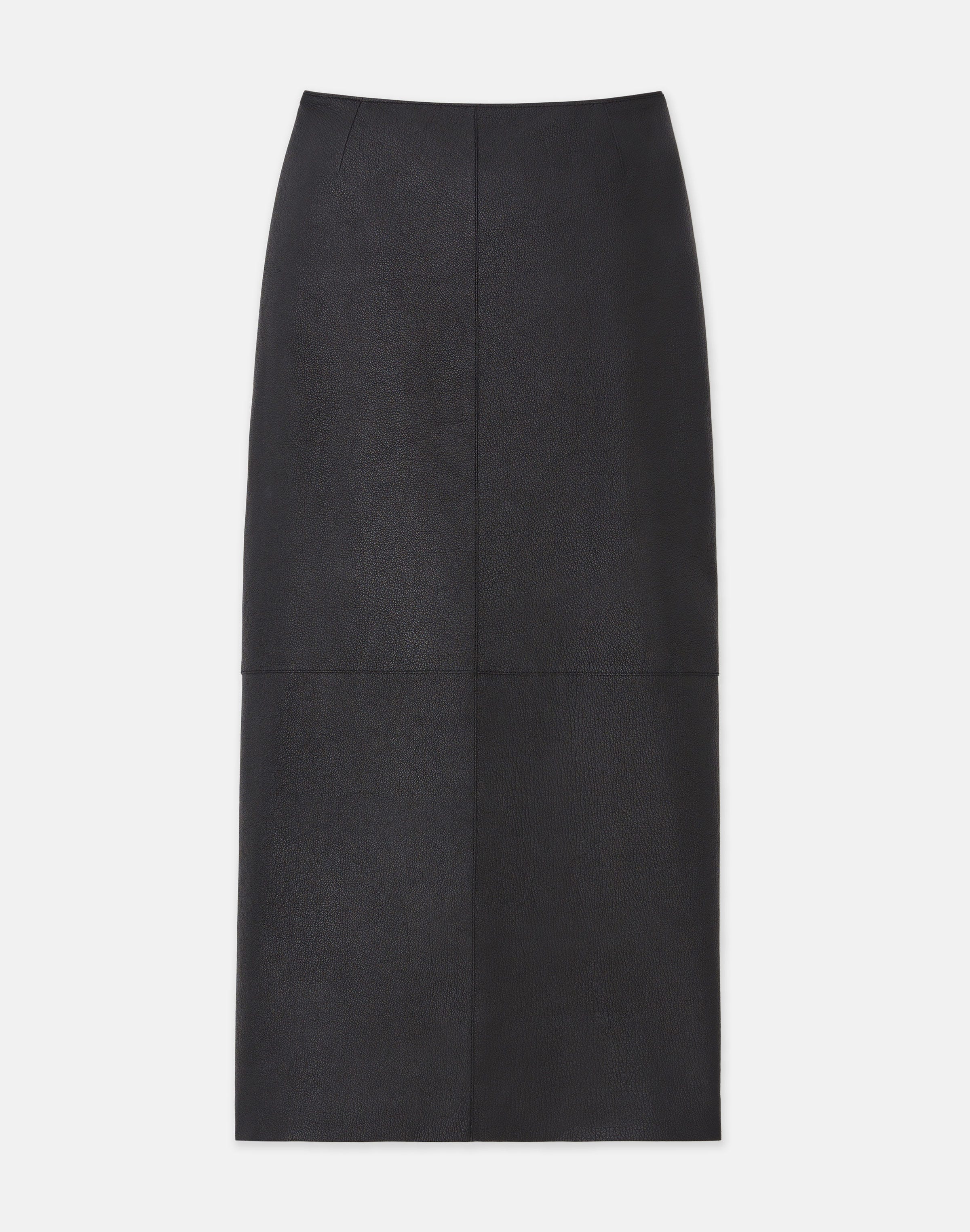 Full Grain Lambskin Leather Pencil Skirt