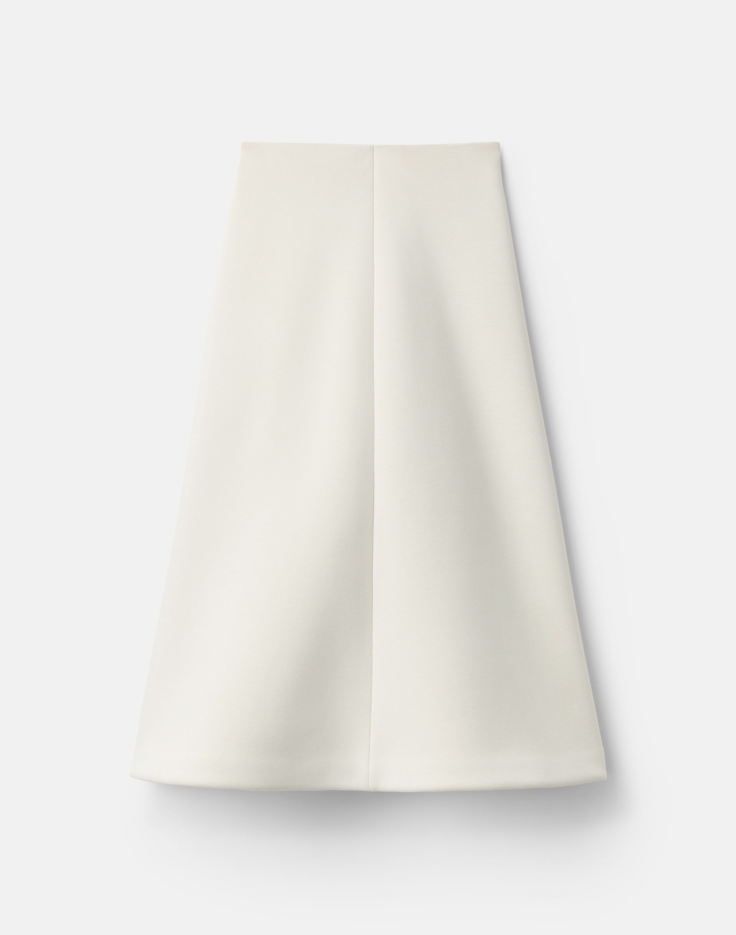 Structured Scuba Flared Midi Skirt
