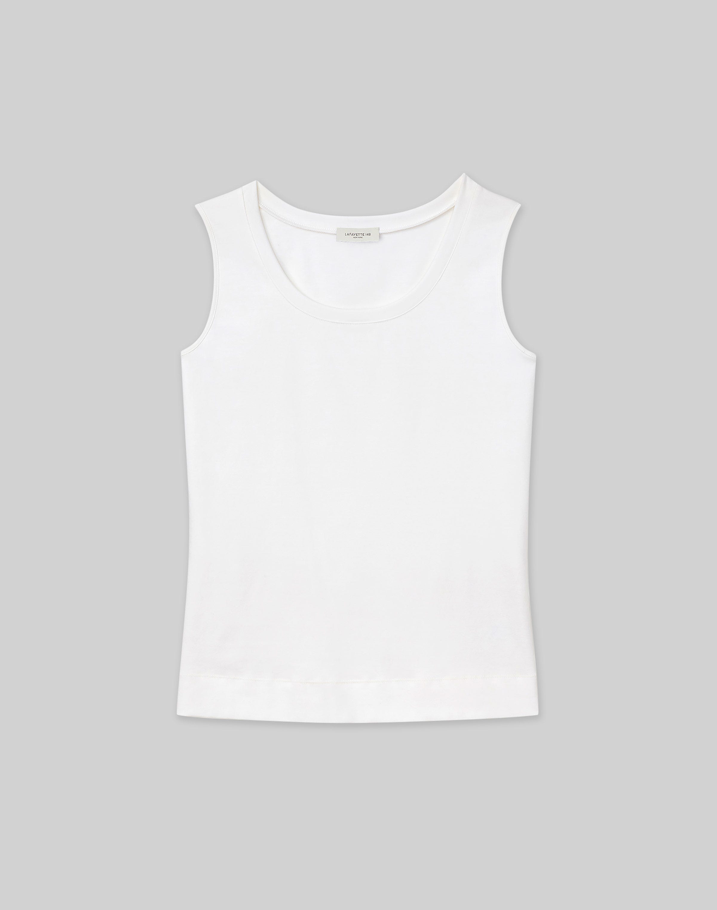 Plus-Size Cotton Rib Scoop Neck Tank