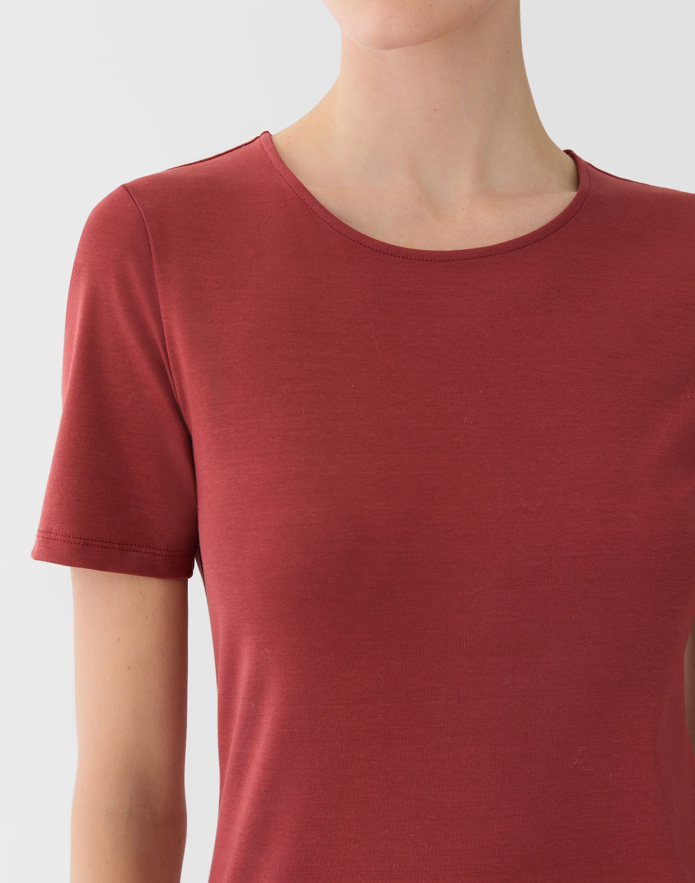 Plus-Size Cotton Rib Crewneck T-Shirt