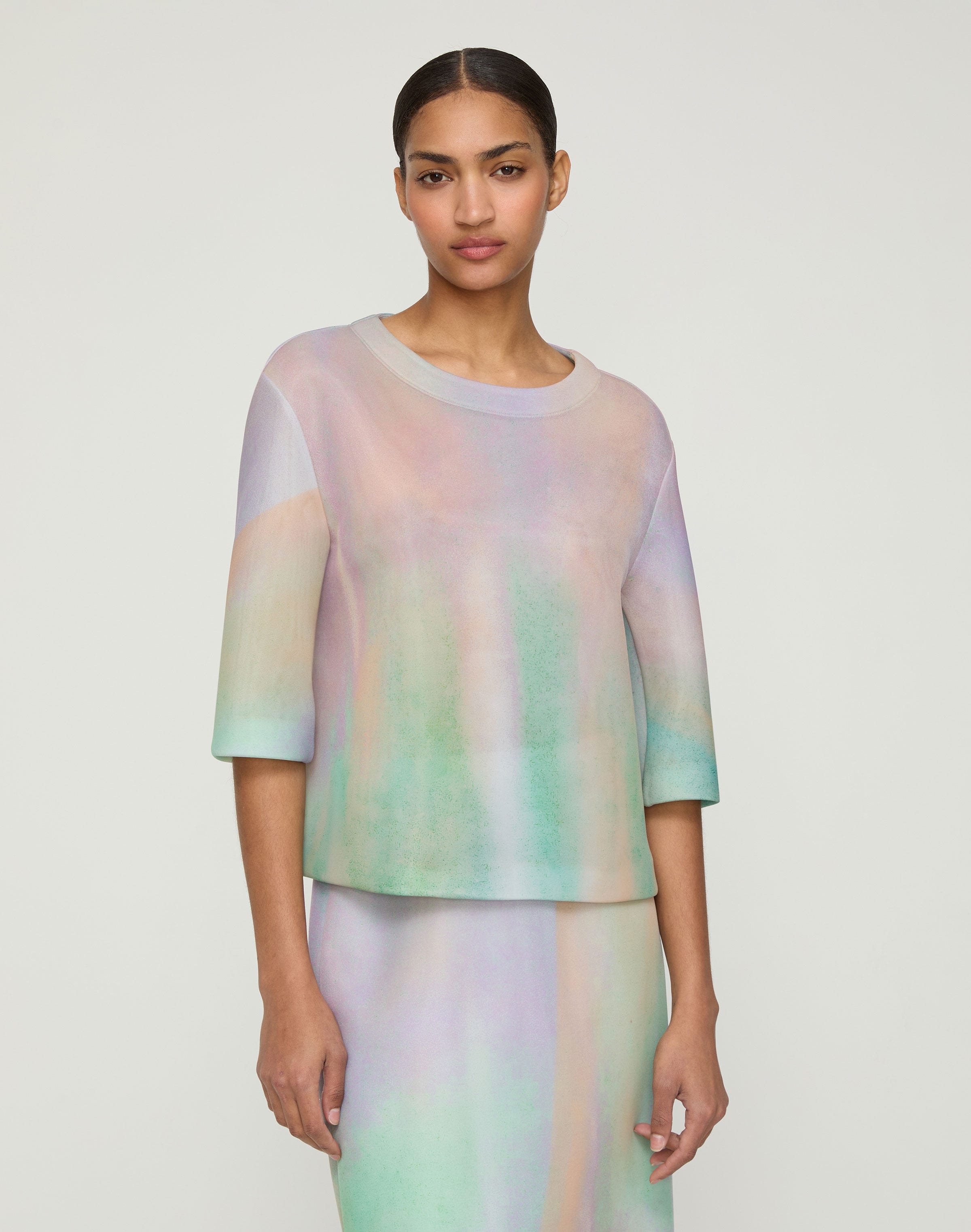 Aurora Print Neoprene T-Shirt