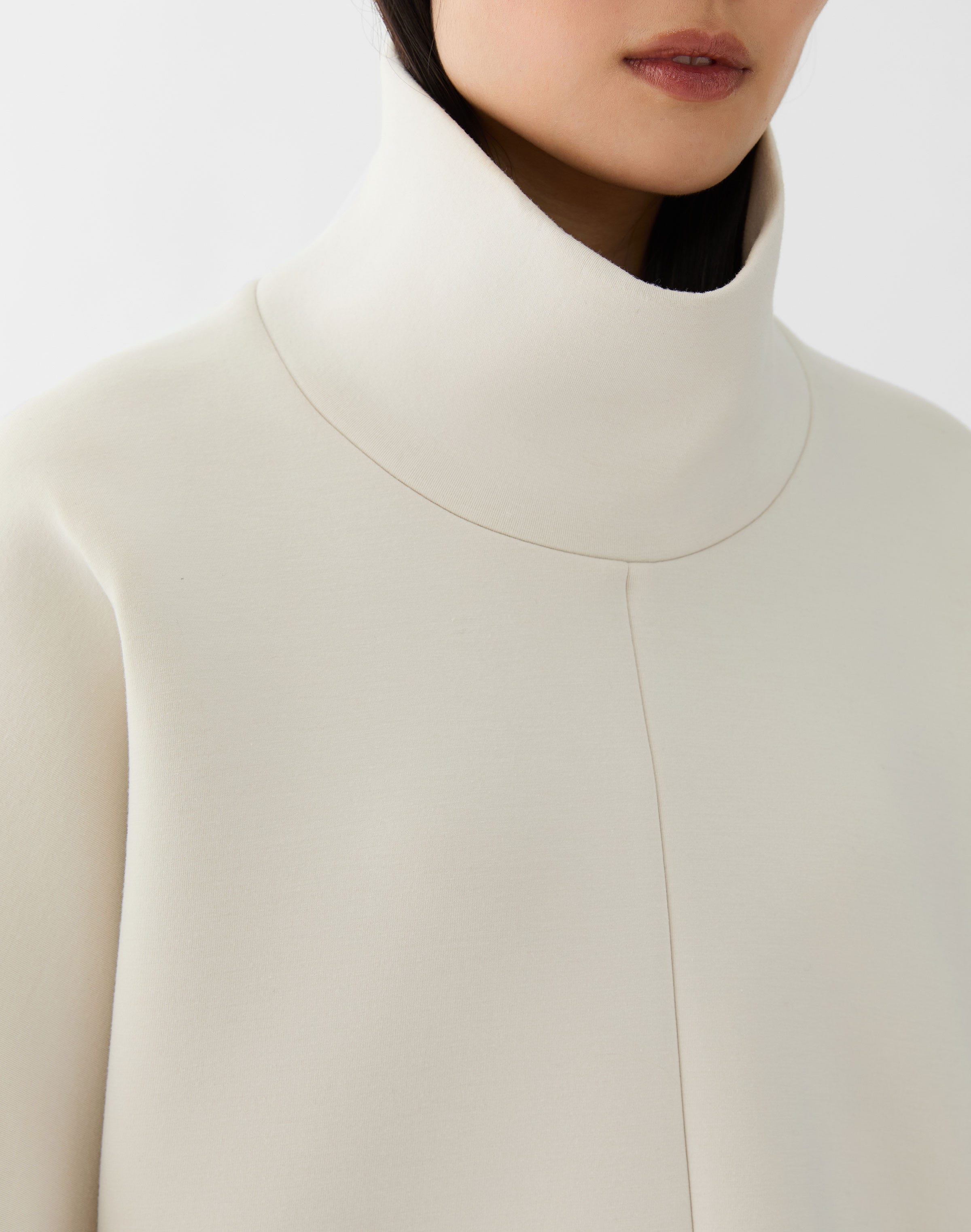 Structured Scuba Stand Collar Top