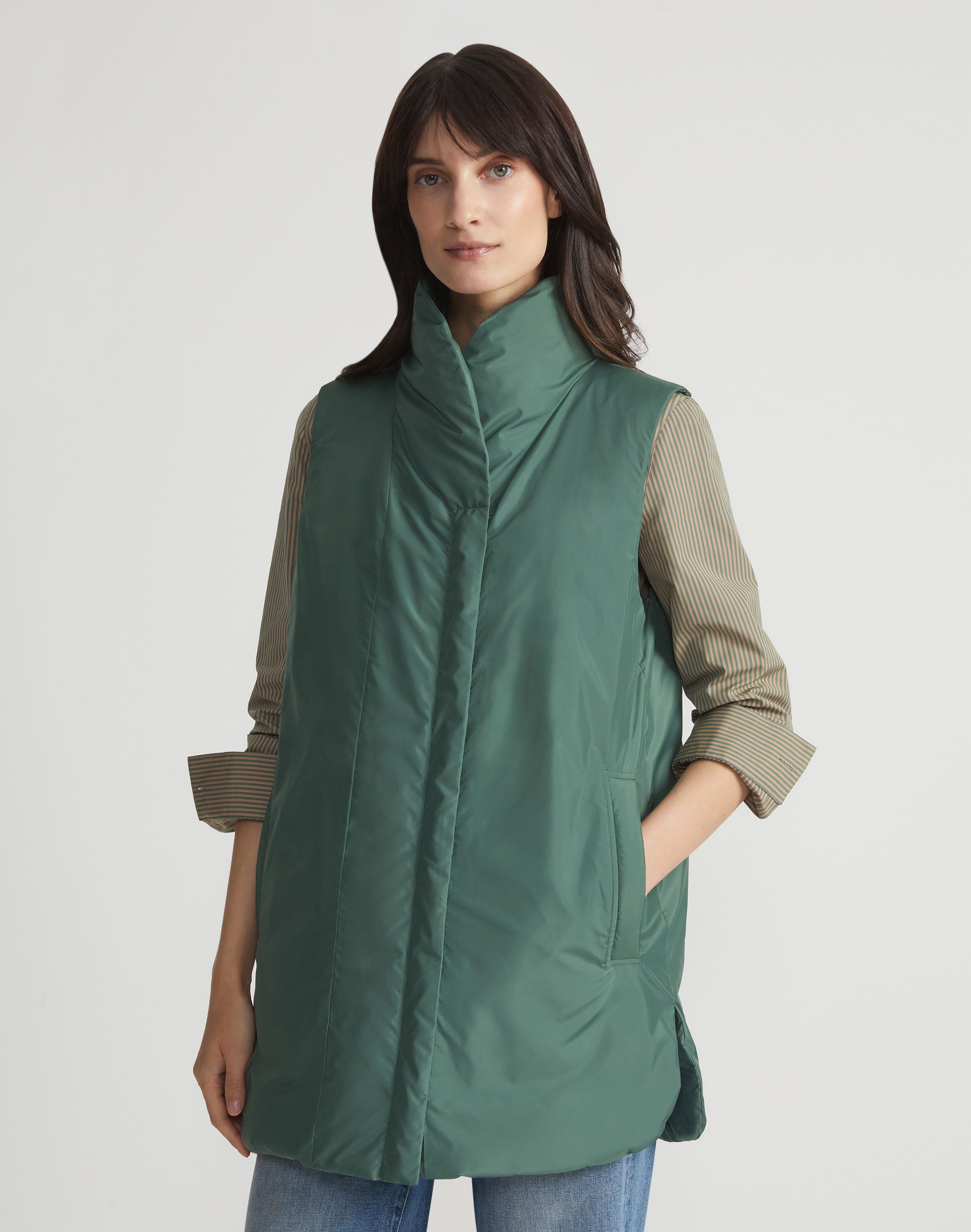 Petite Recycled Tech Reversible Down Vest