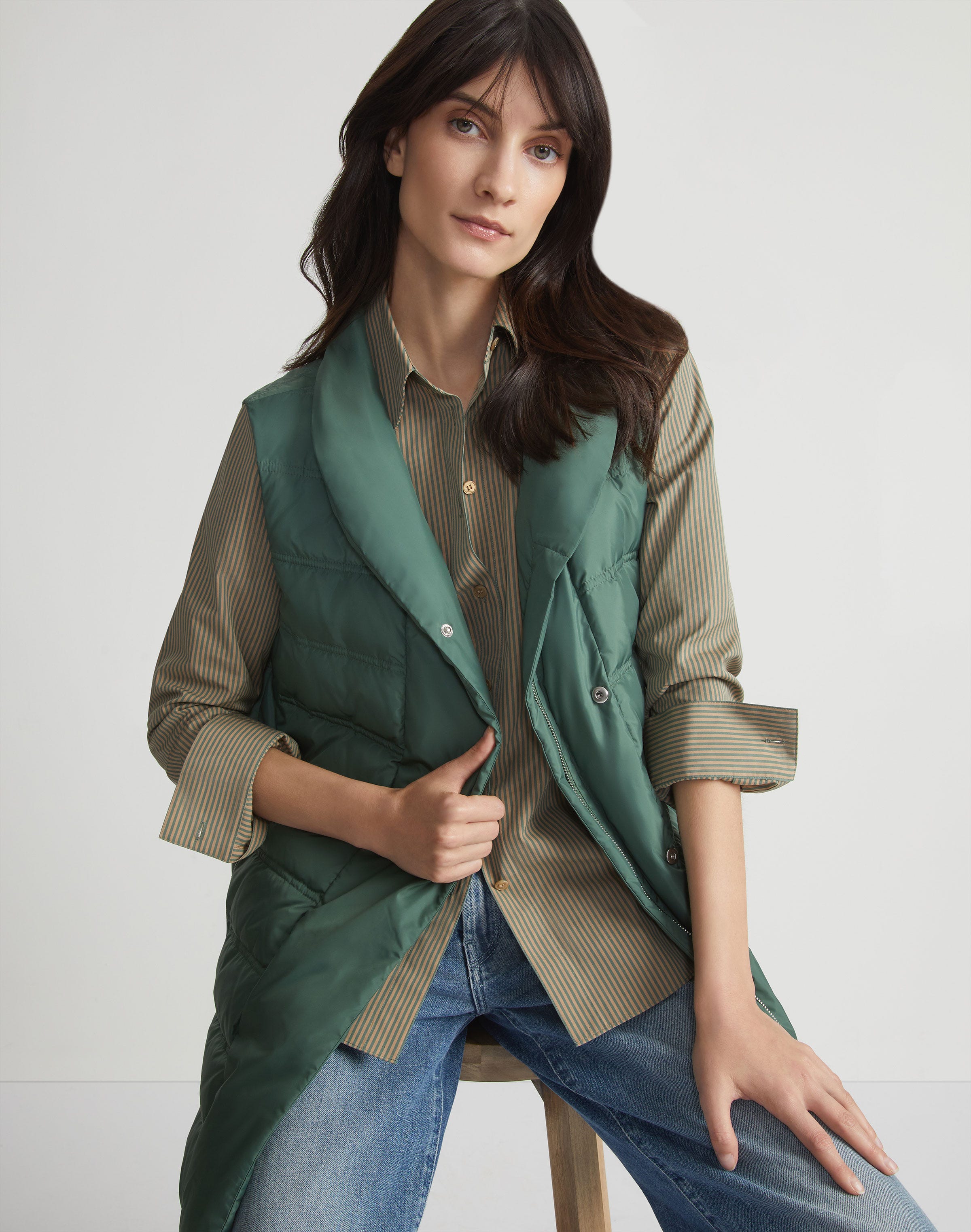Petite Recycled Tech Reversible Down Vest