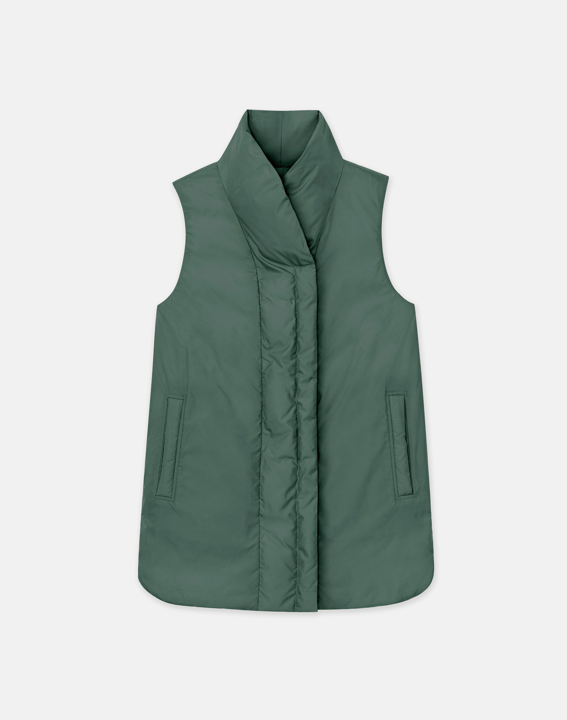 Petite Recycled Tech Reversible Down Vest