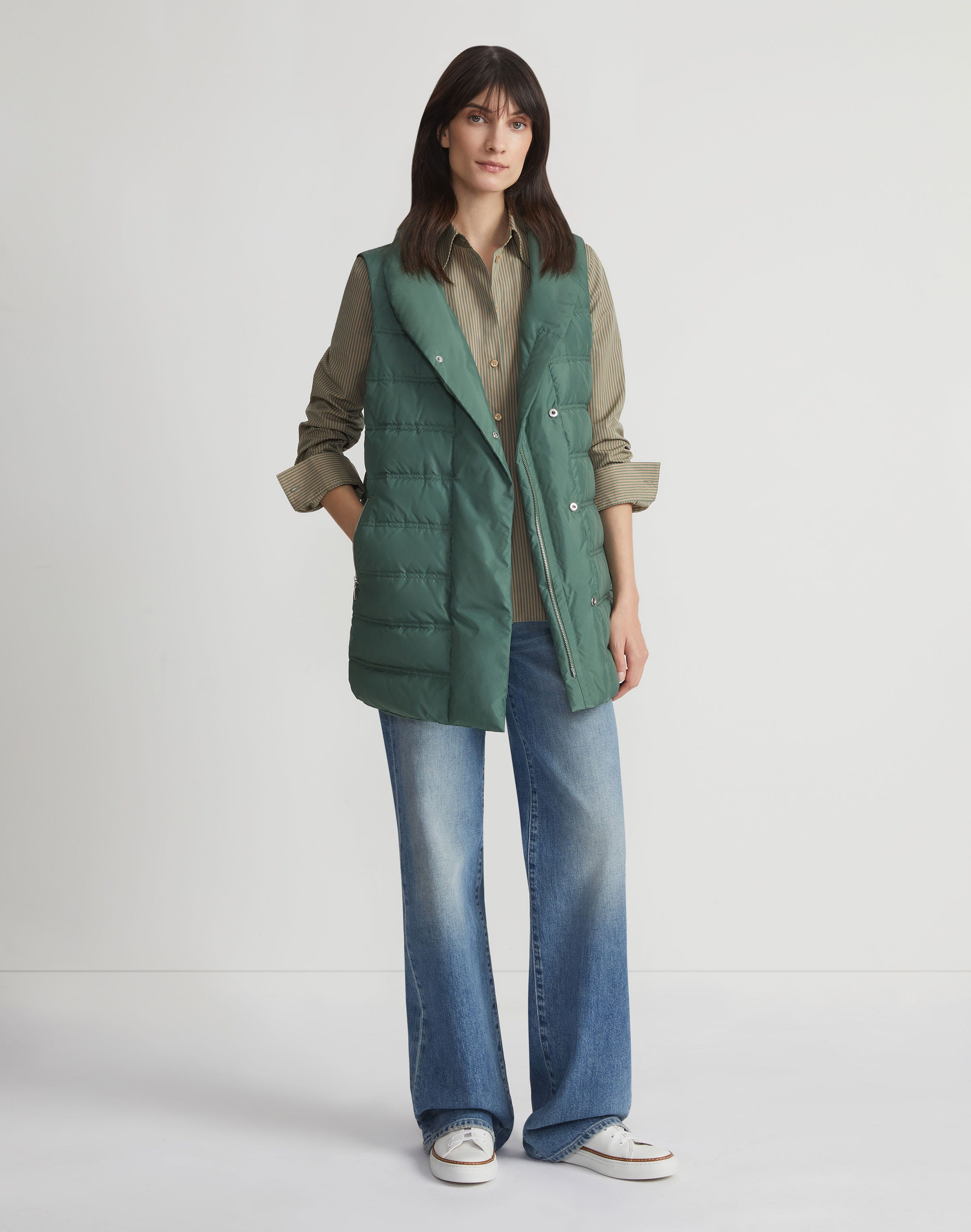 Petite Recycled Tech Reversible Down Vest
