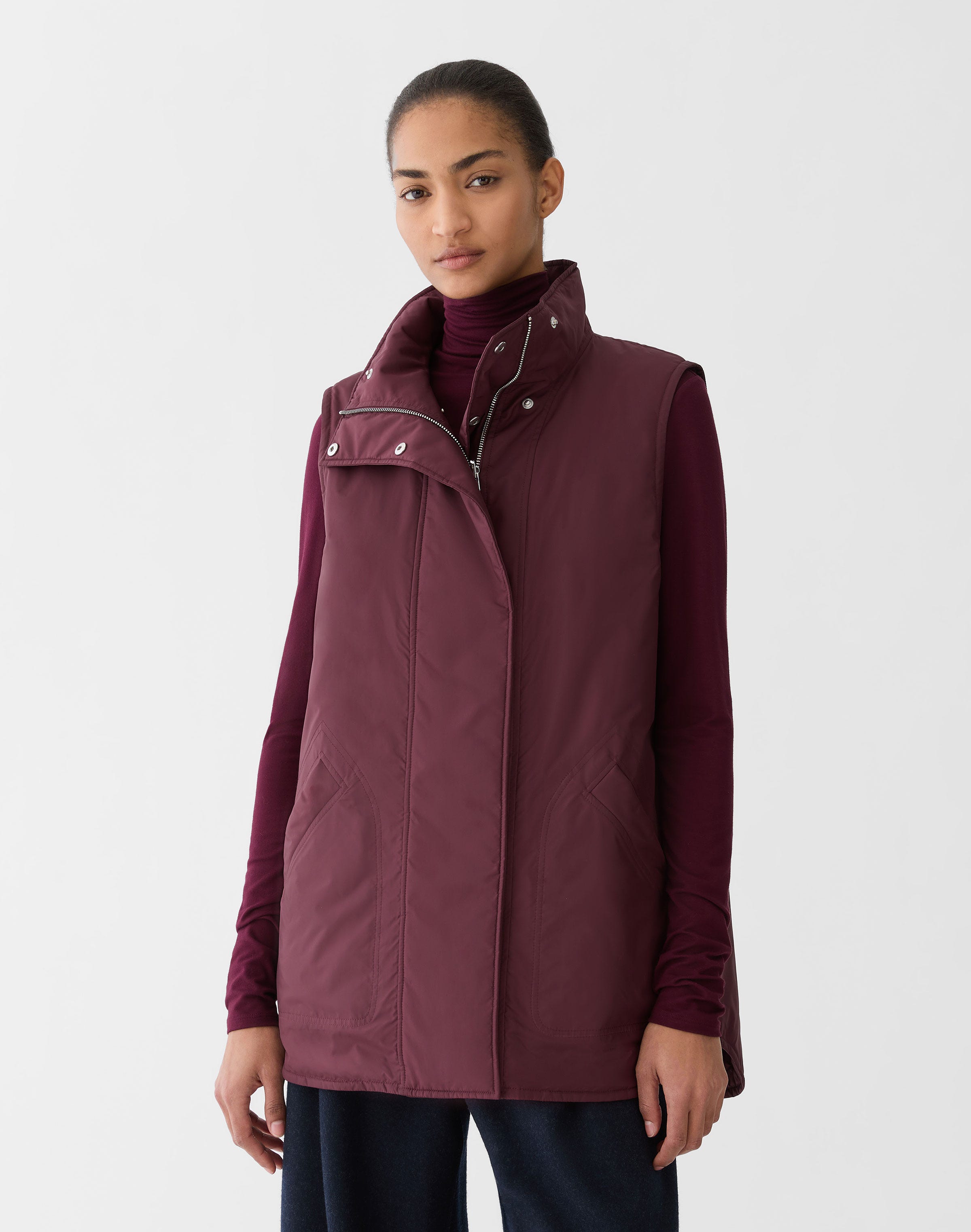 Plus-Size Technical Reversible Puffer Vest