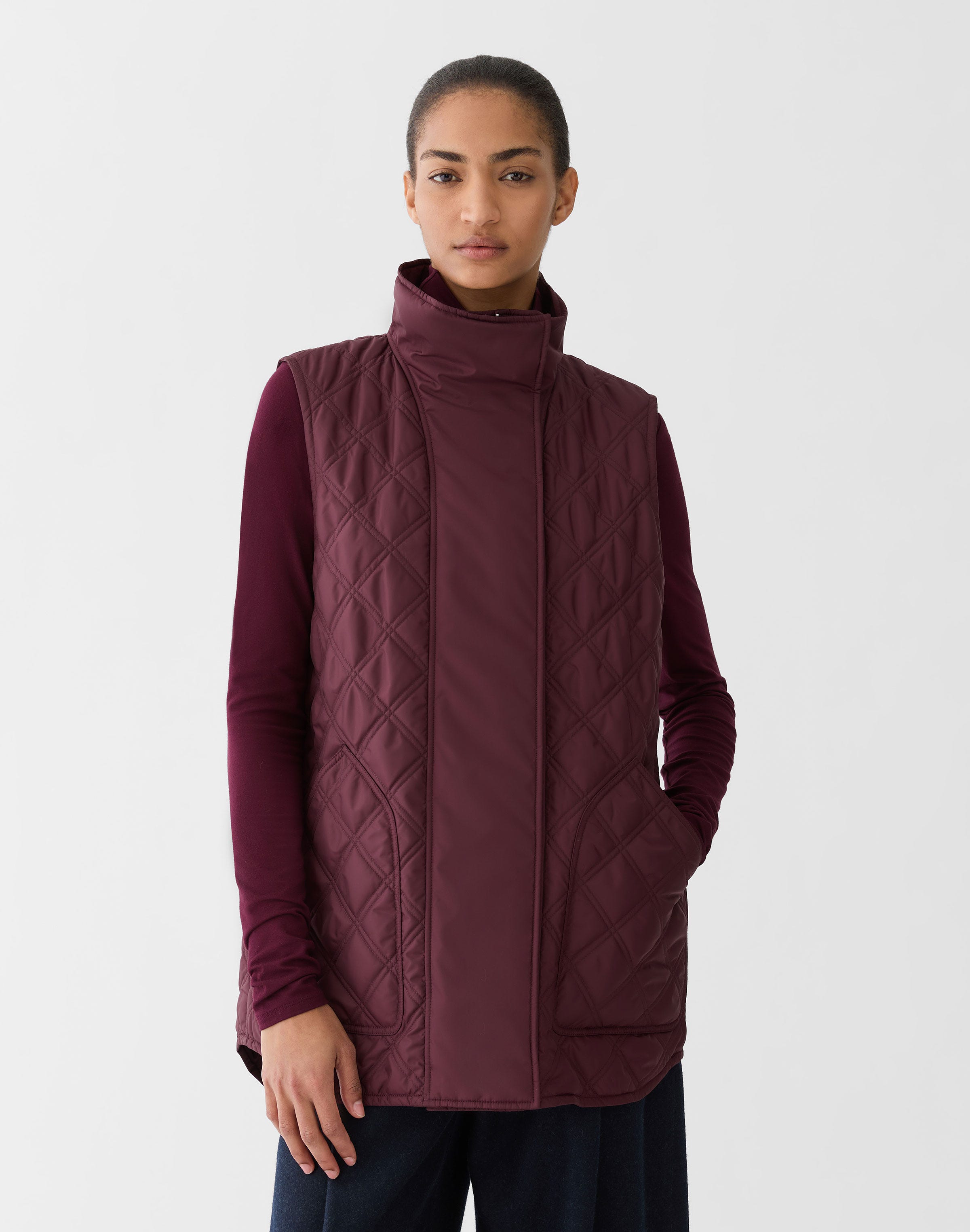 Plus-Size Technical Reversible Puffer Vest