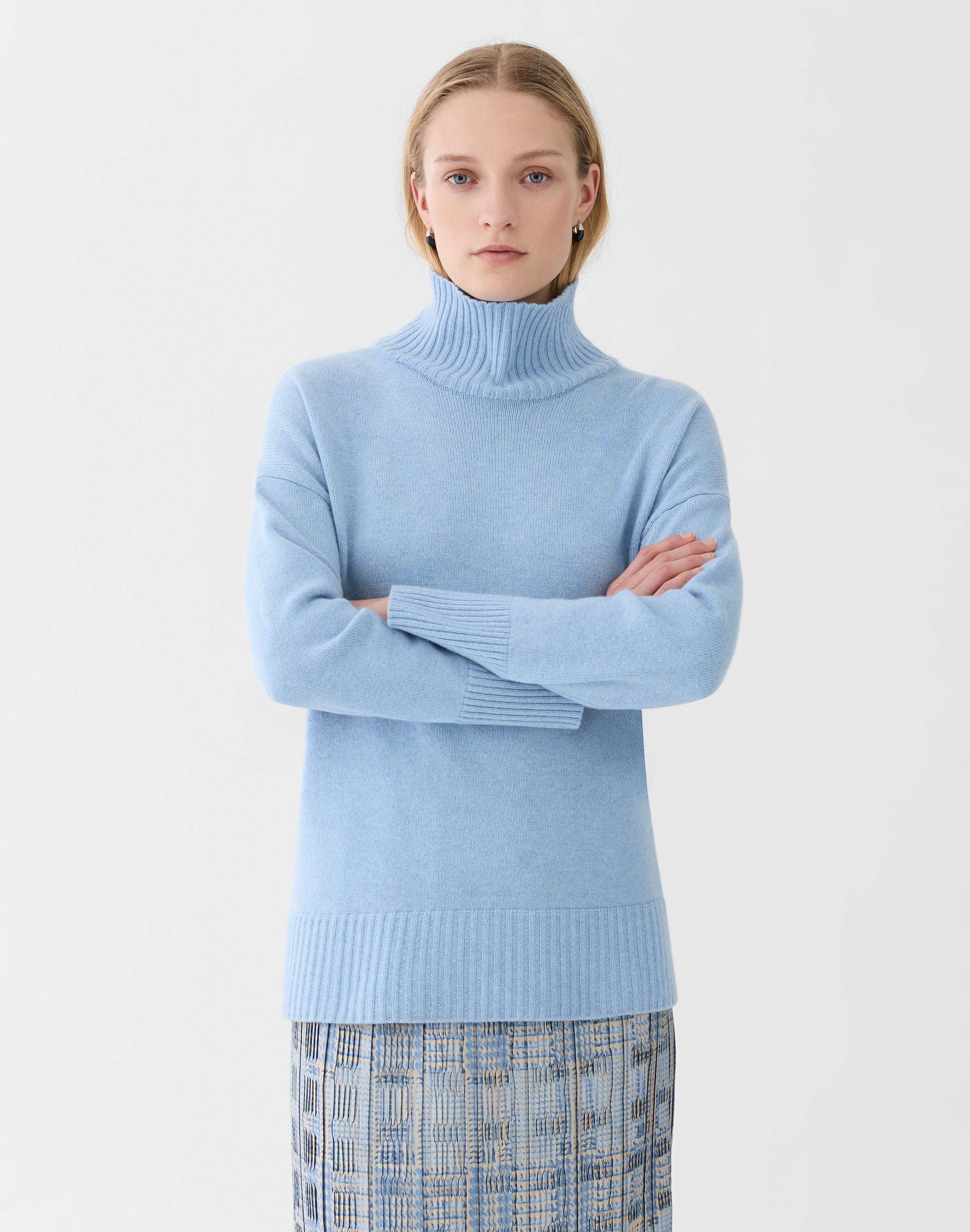Cashmere Stand Collar Sweater
