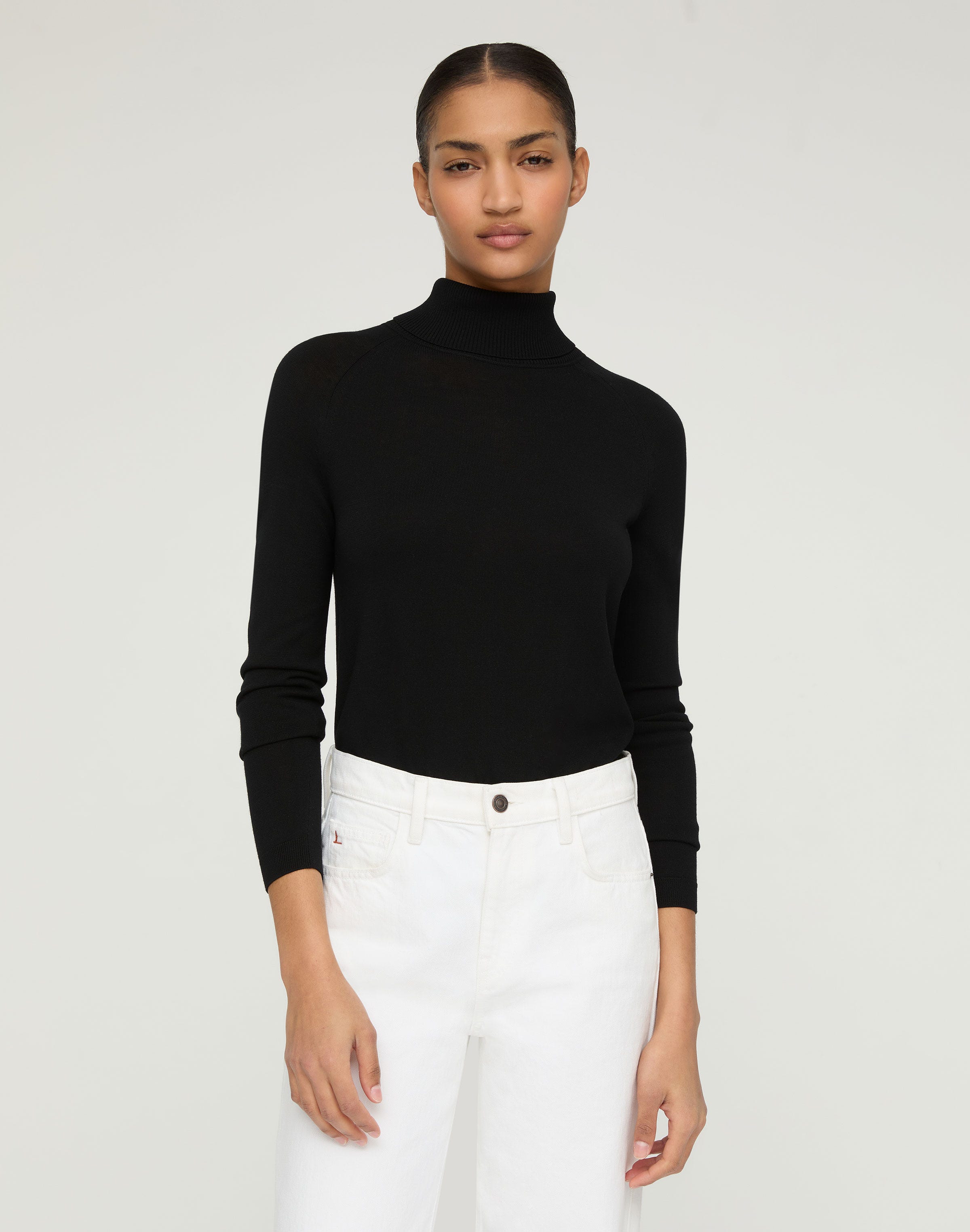 Plus-Size Responsible Matte Crepe Turtleneck Sweater