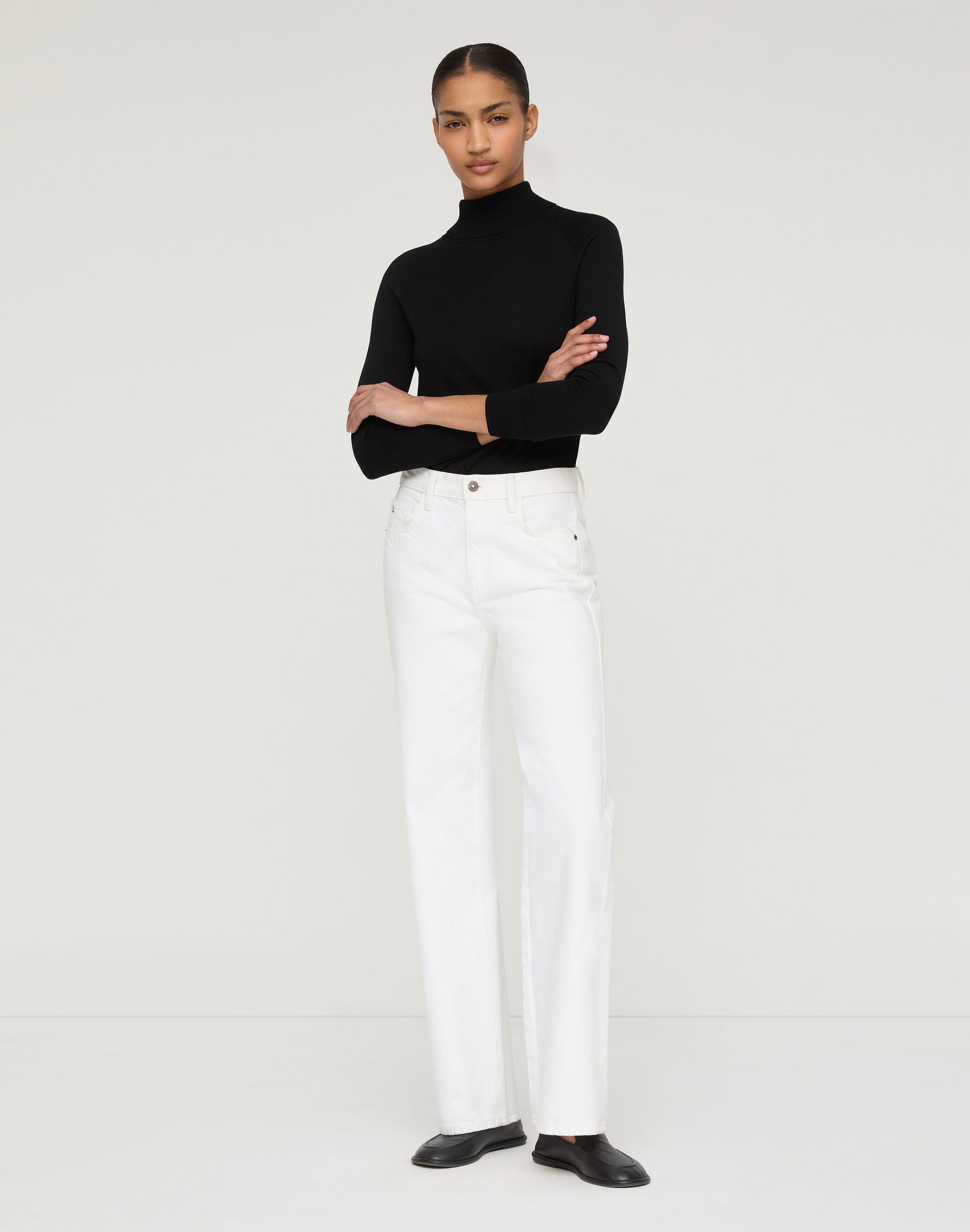 Plus-Size Responsible Matte Crepe Turtleneck Sweater