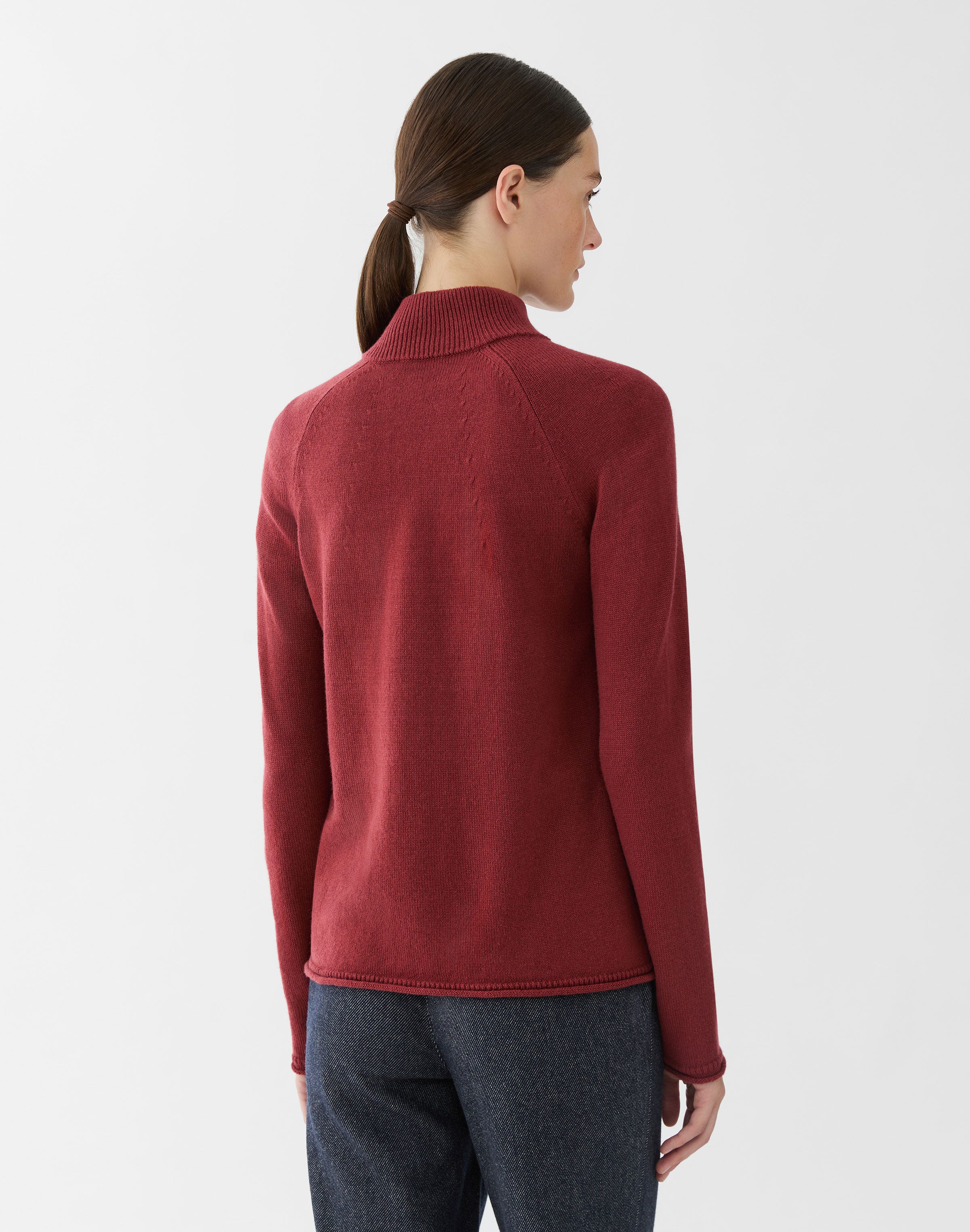 Petite Cashmere Zip Front Cardigan