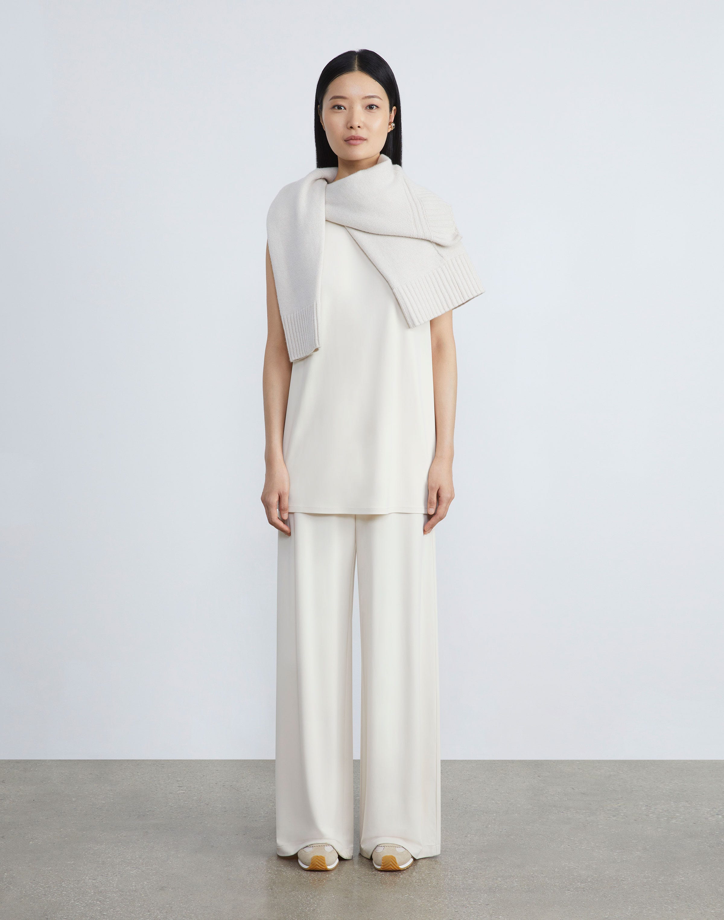 Cashmere Ribbed V-Neck Sweater
