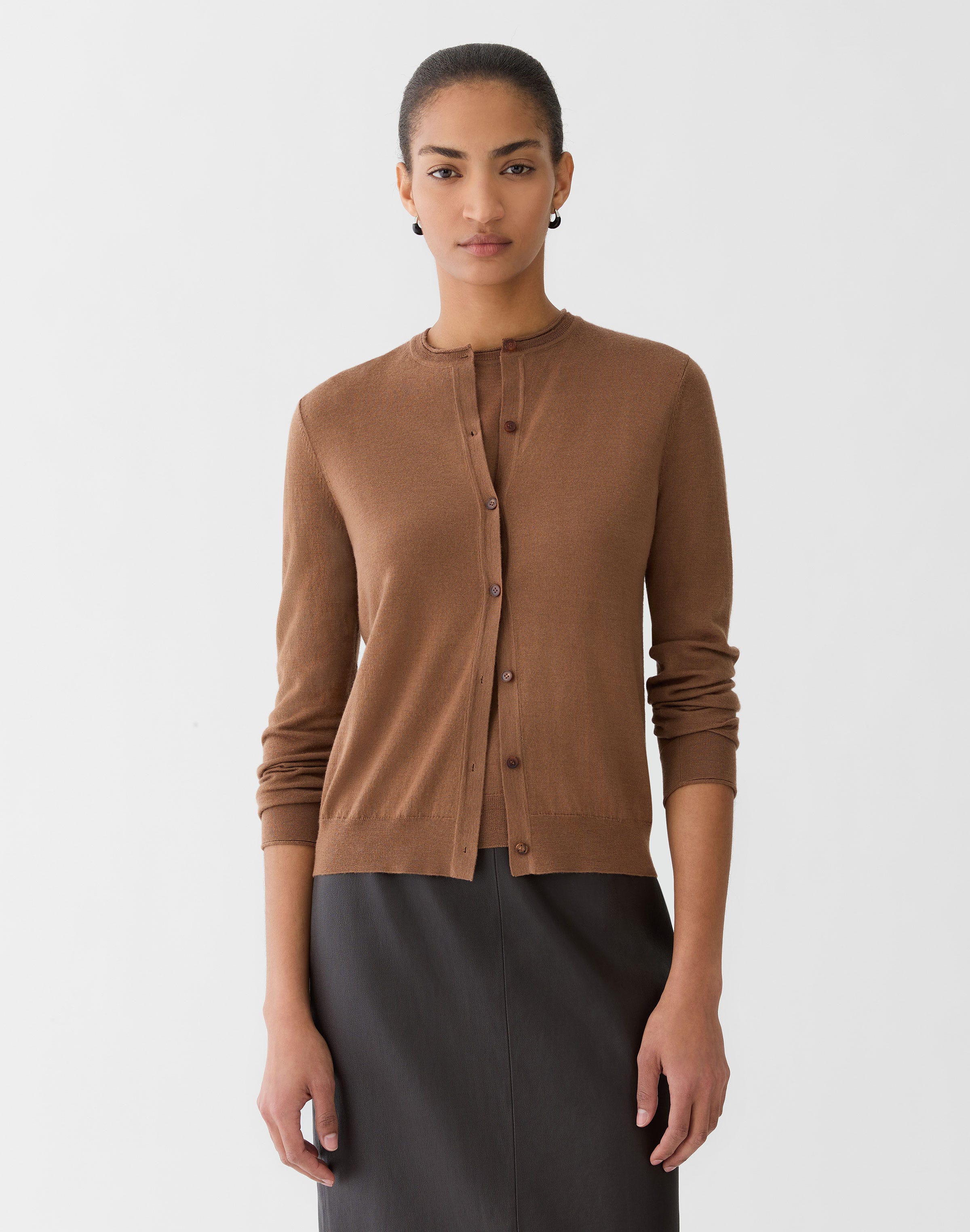 Petite Fine Gauge Cashmere Cardigan