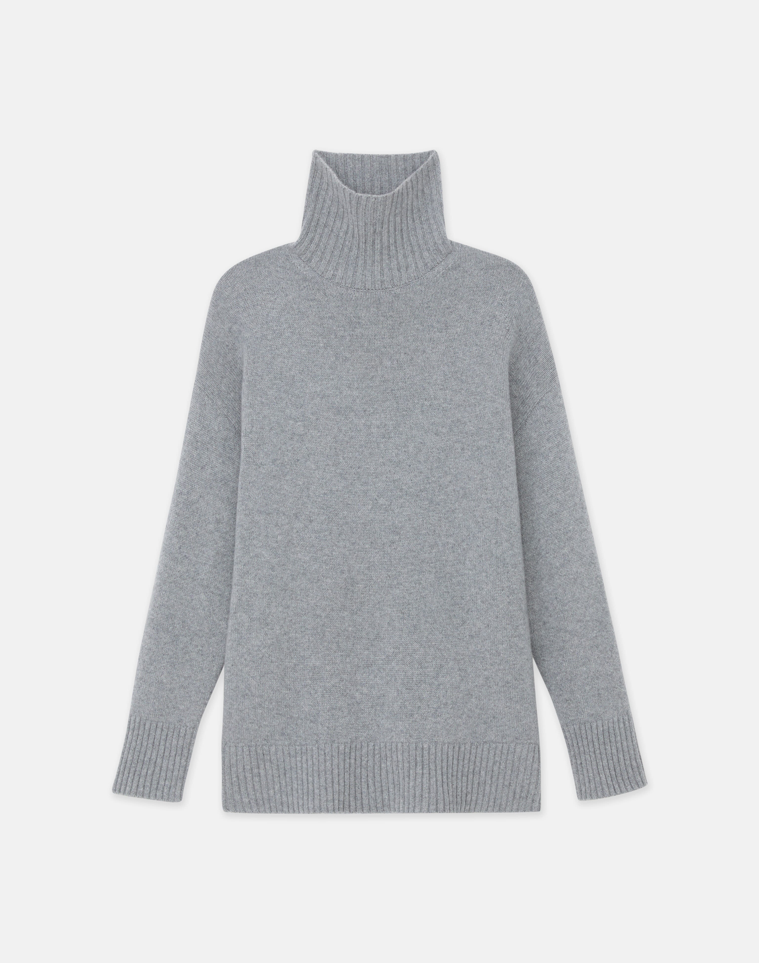 Cashmere Stand Collar Cocoon Sweater
