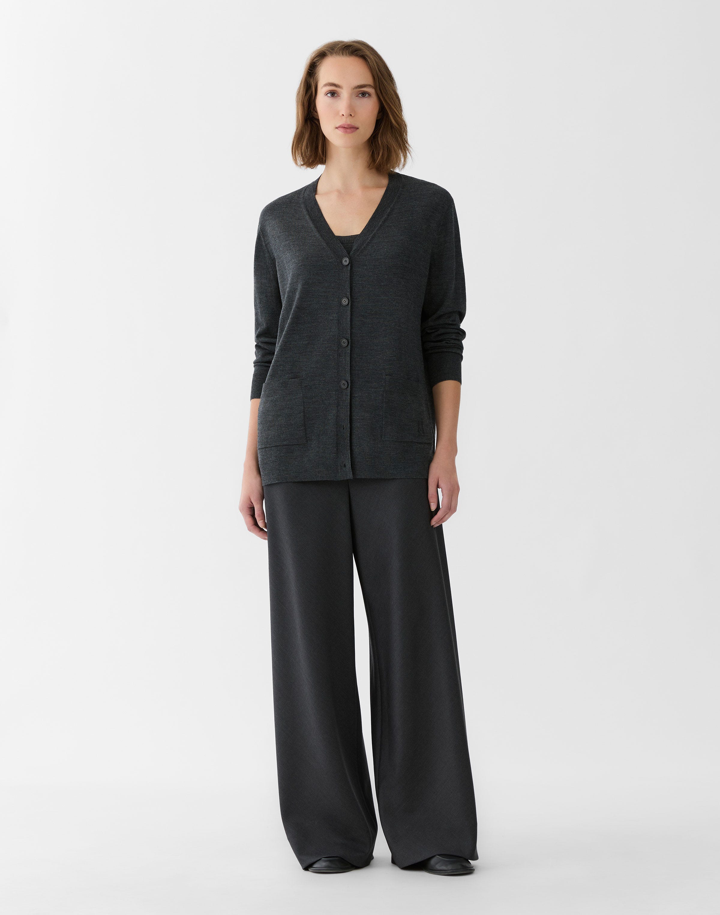 Petite Superfine Merino Wool Cardigan