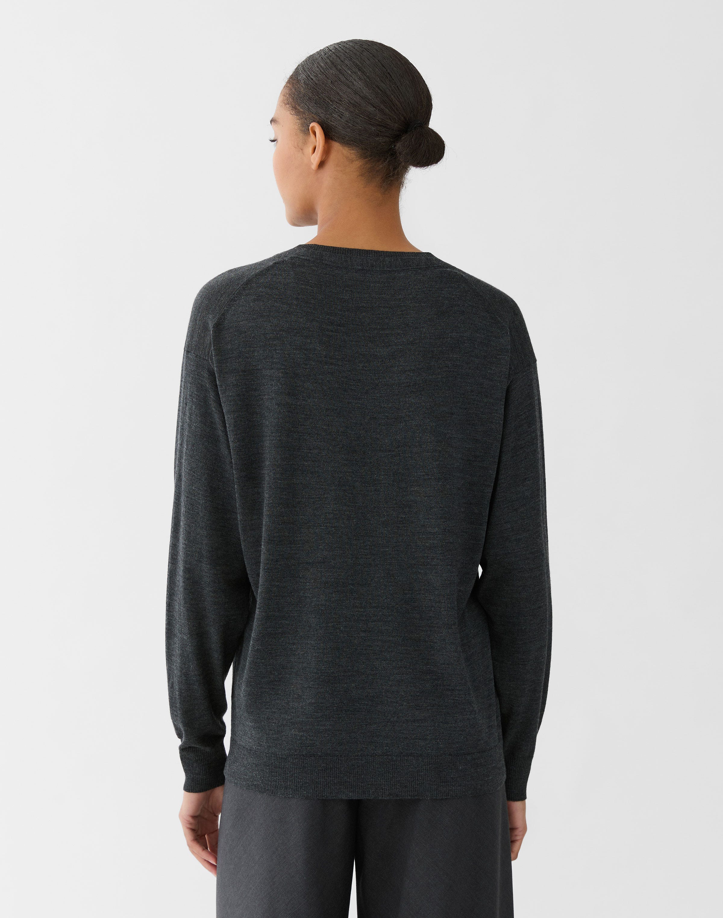 Petite Superfine Merino Wool V-Neck Sweater