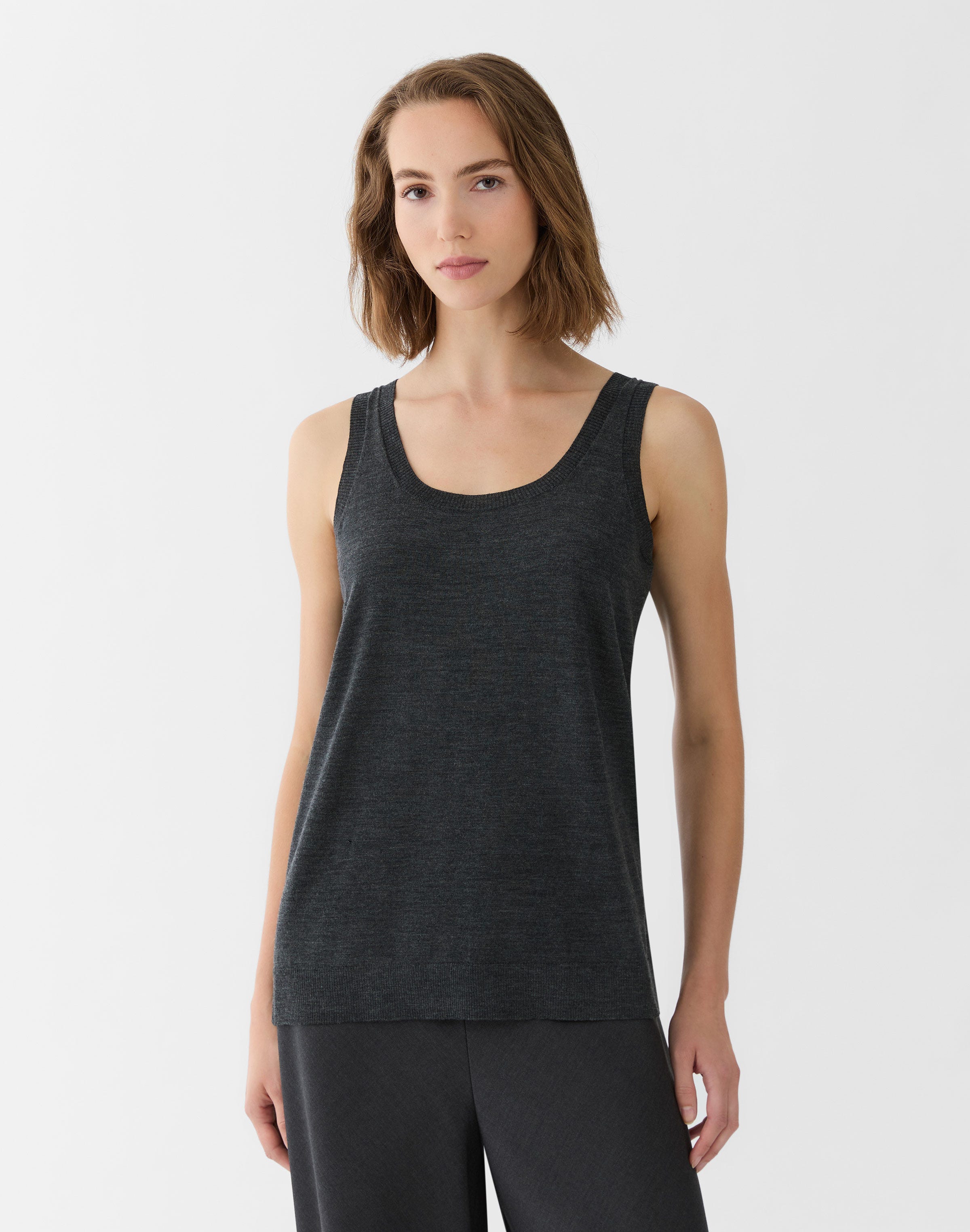 Plus-Size Superfine Merino Wool Sweater Tank