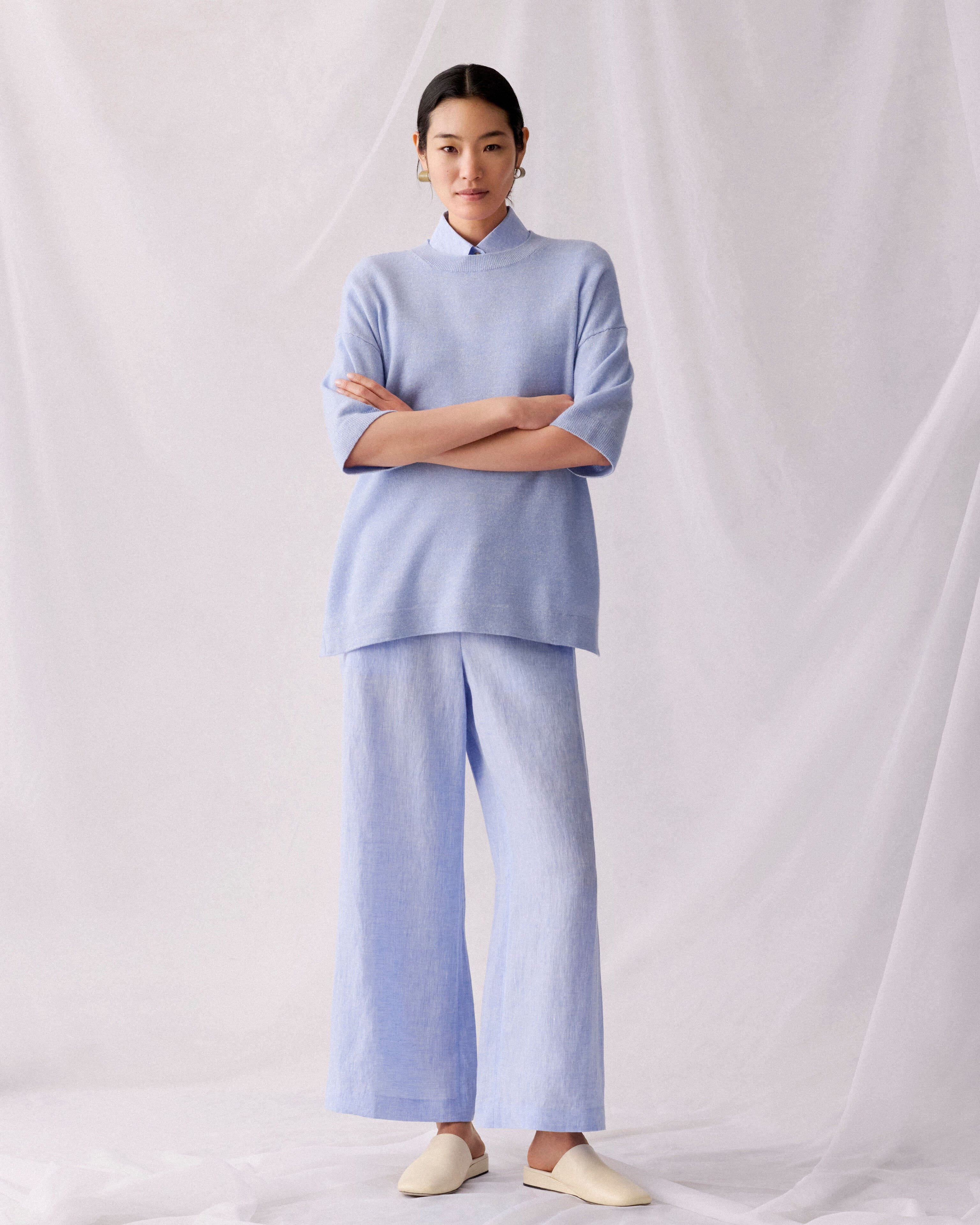 Knit T-Shirt and Cropped Pant