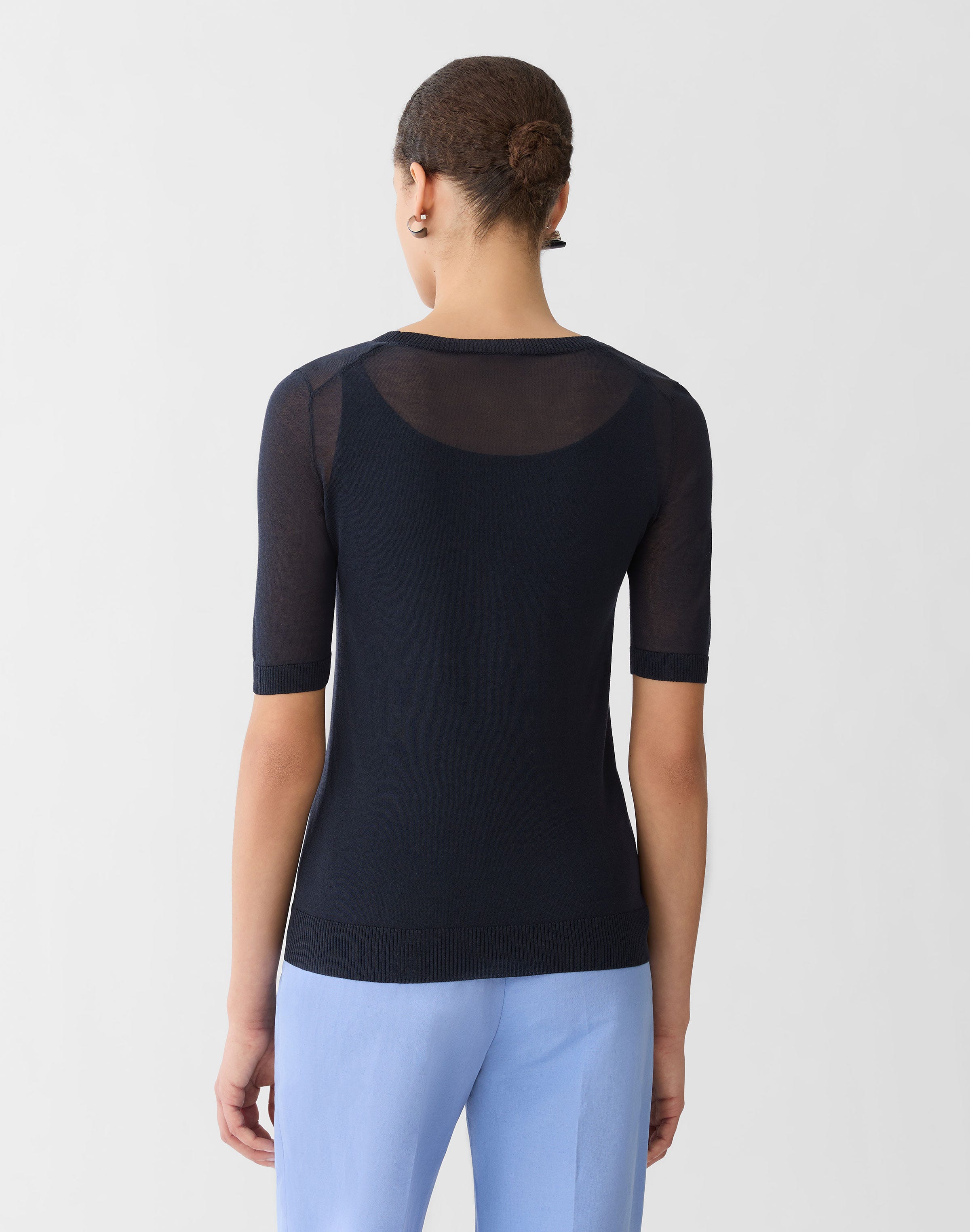 Plus-Size Finespun Voile Iris Intarsia Sweater &  Knit Tank