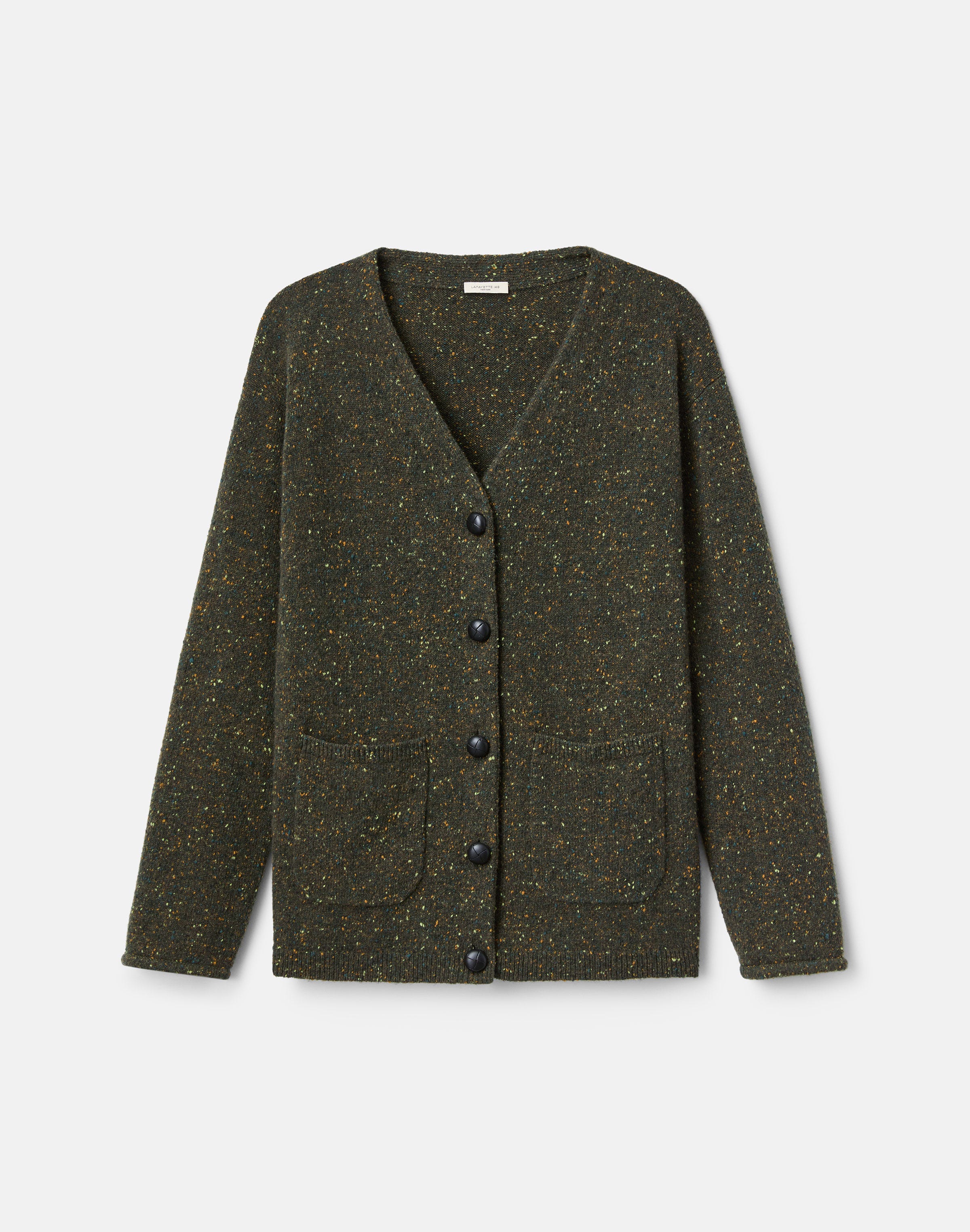 Cashmere Donegal Button Front Cardigan