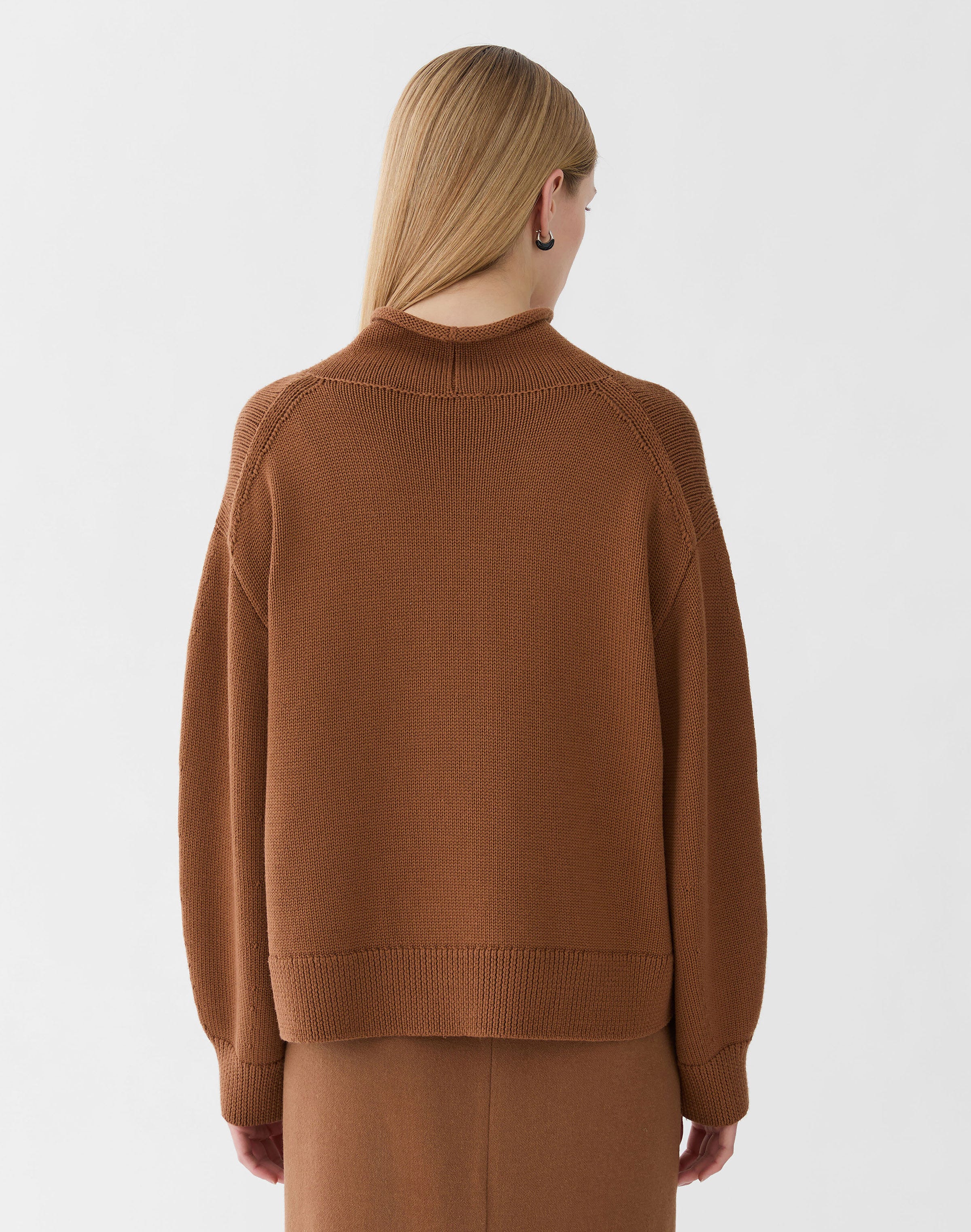 Lofty Merino Wool Funnel Neck Sweater