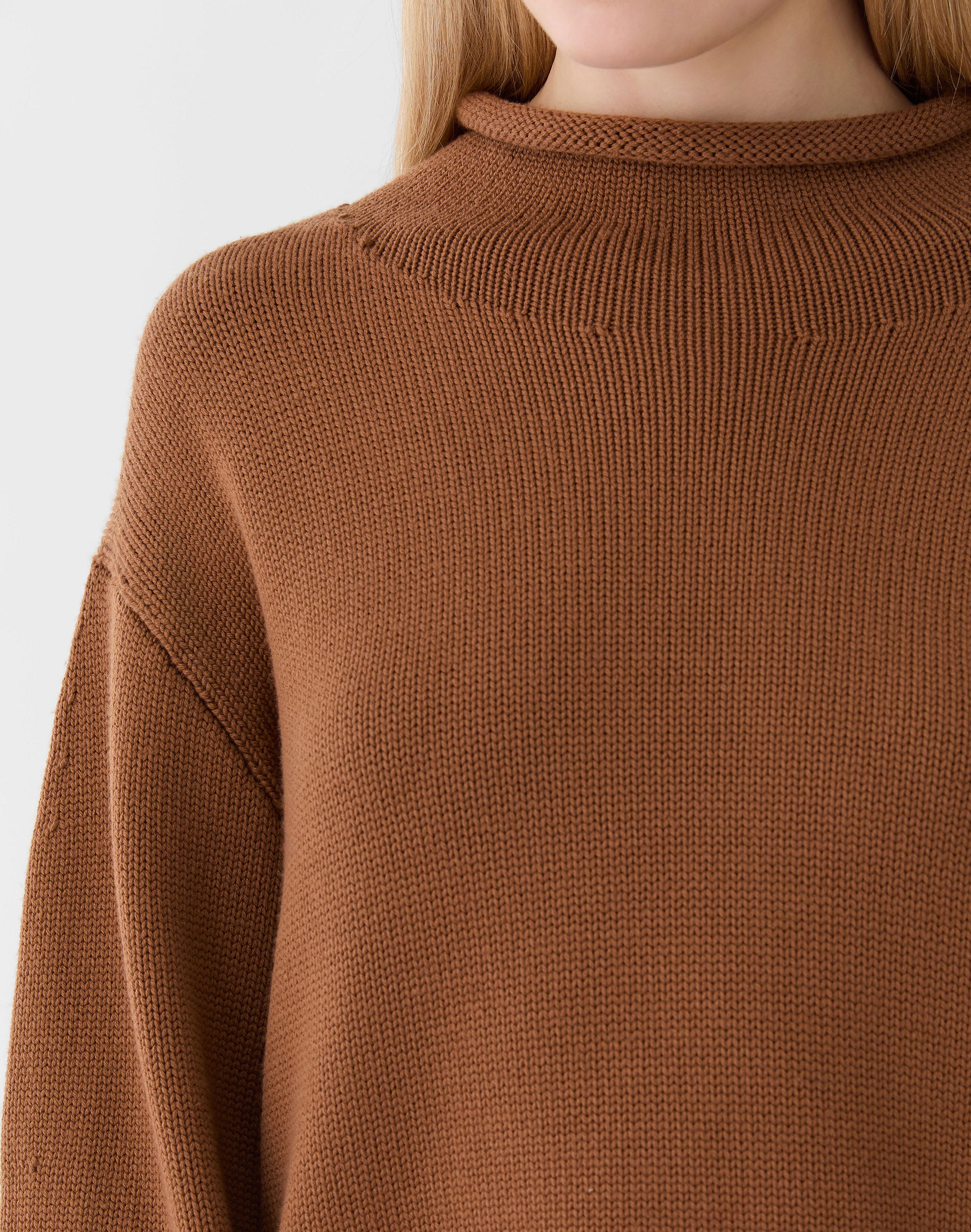 Lofty Merino Wool Funnel Neck Sweater