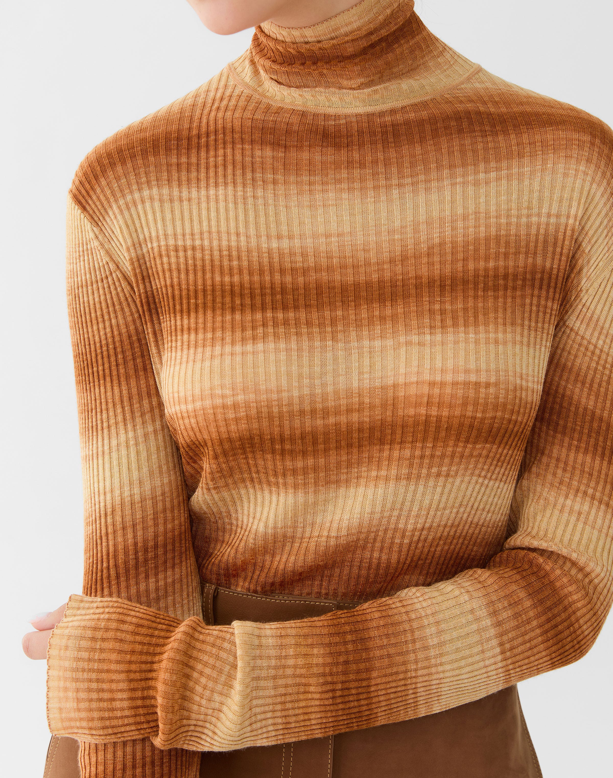 Horizon Stripe Viscose Ribbed Sweater