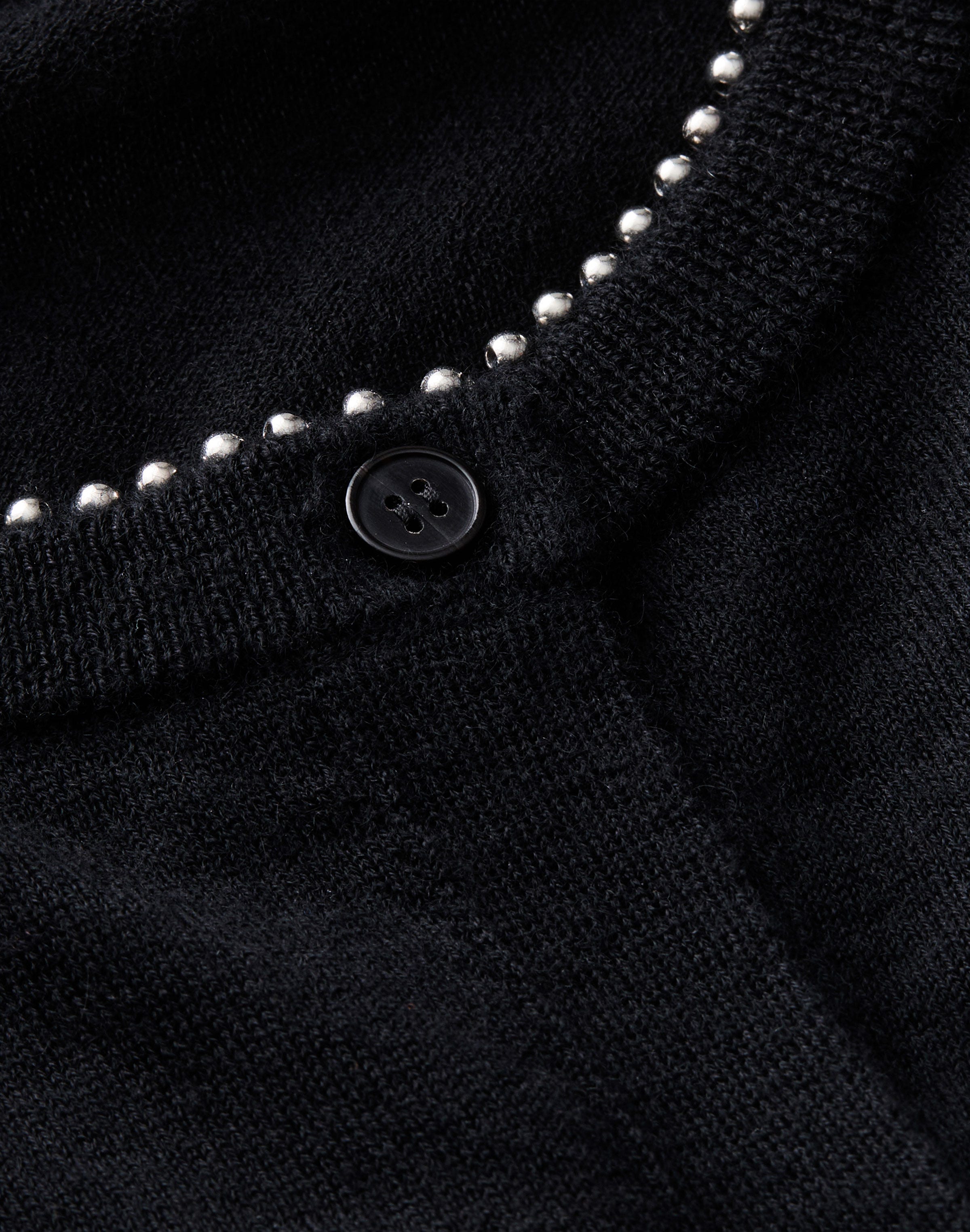 Petite Fine Gauge Cashmere Hand Beaded Cardigan