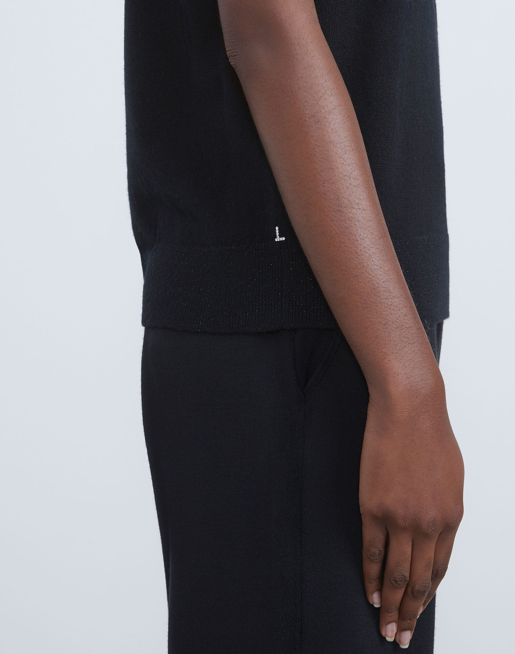 Petite Cashmere Crewneck Short Sleeve Sweater