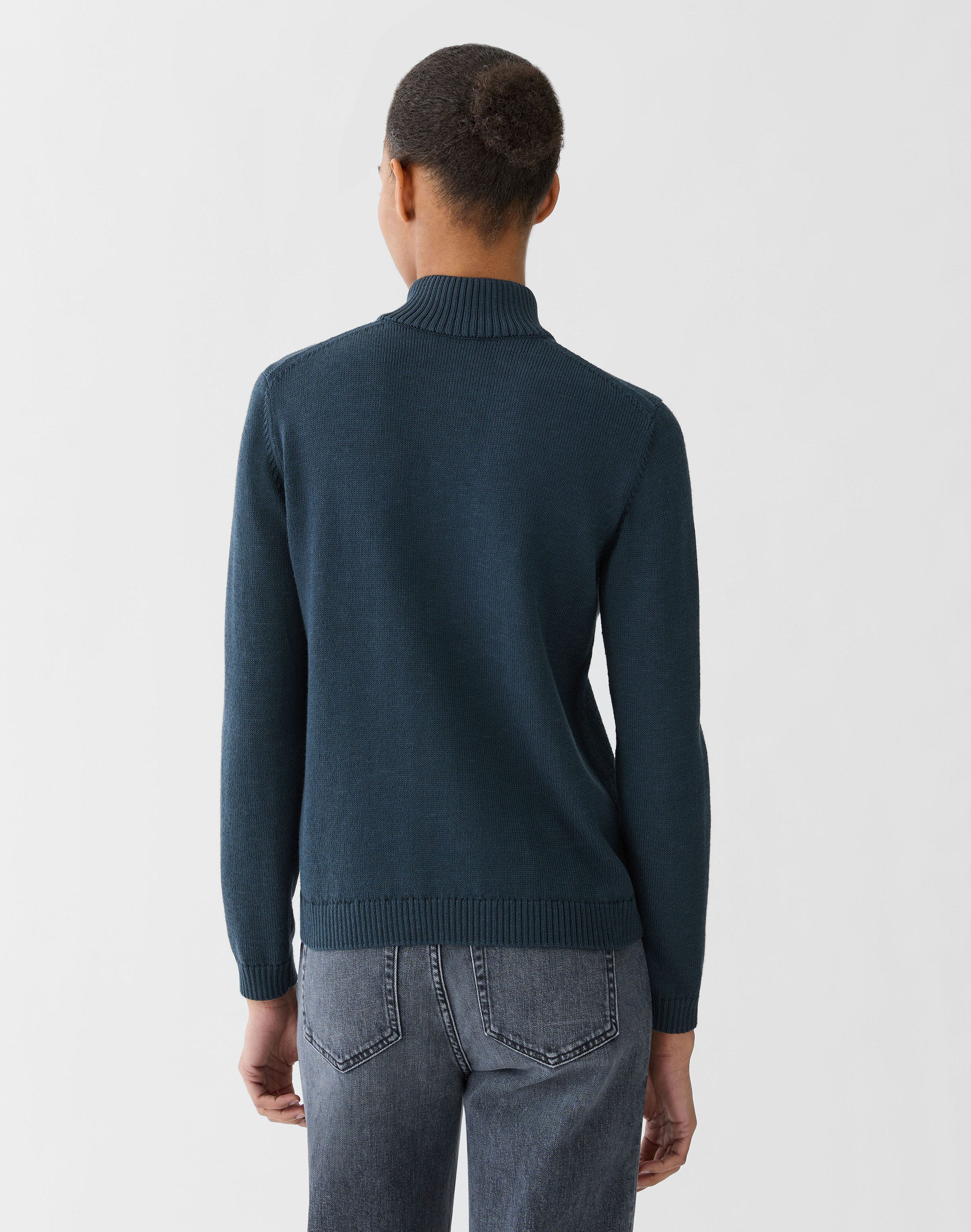 Cotton-Silk Bomber Cardigan